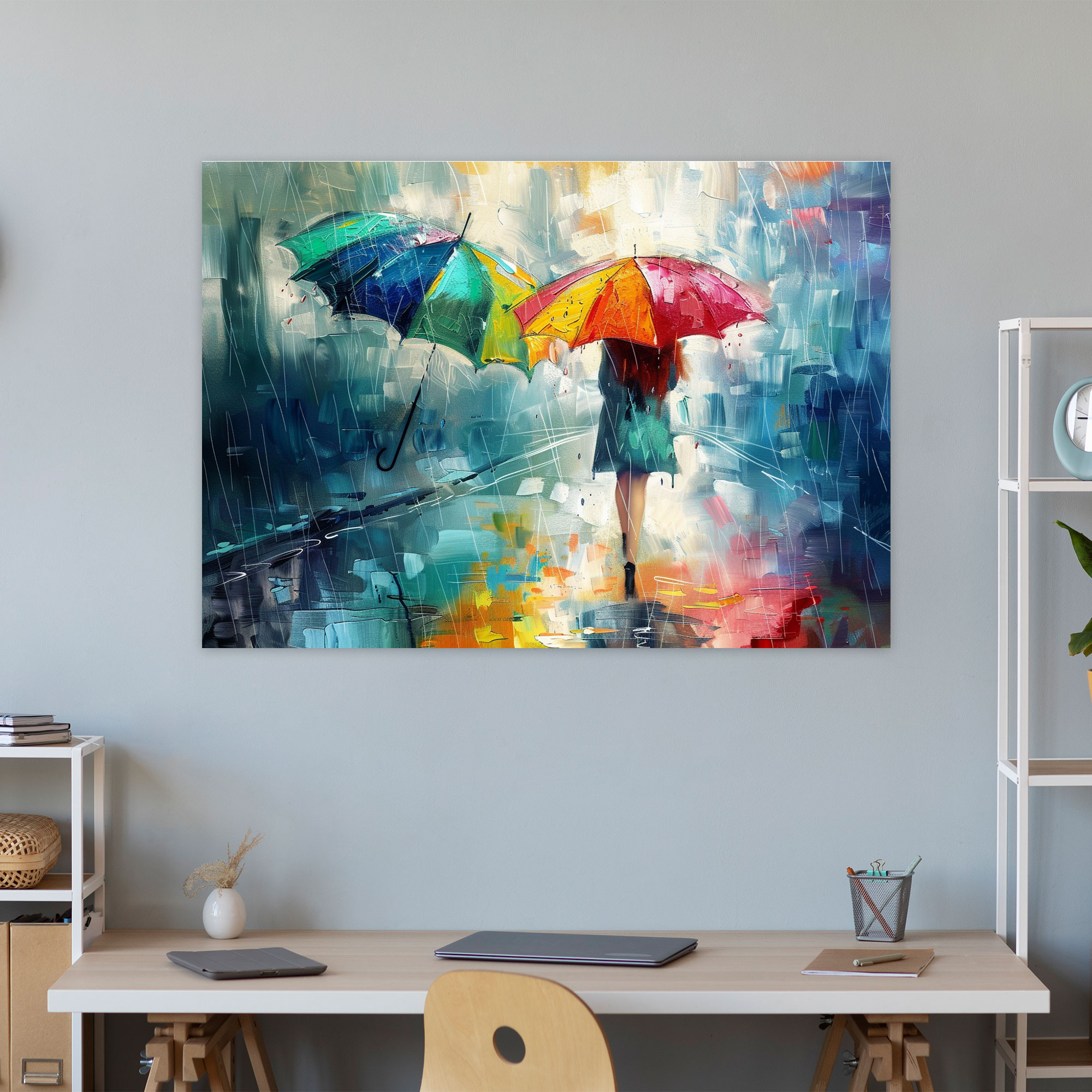 Leonid Afremov Umbrella Canvas Print - Leonid Afremov, Canvas, Wall Art, Canvas Print