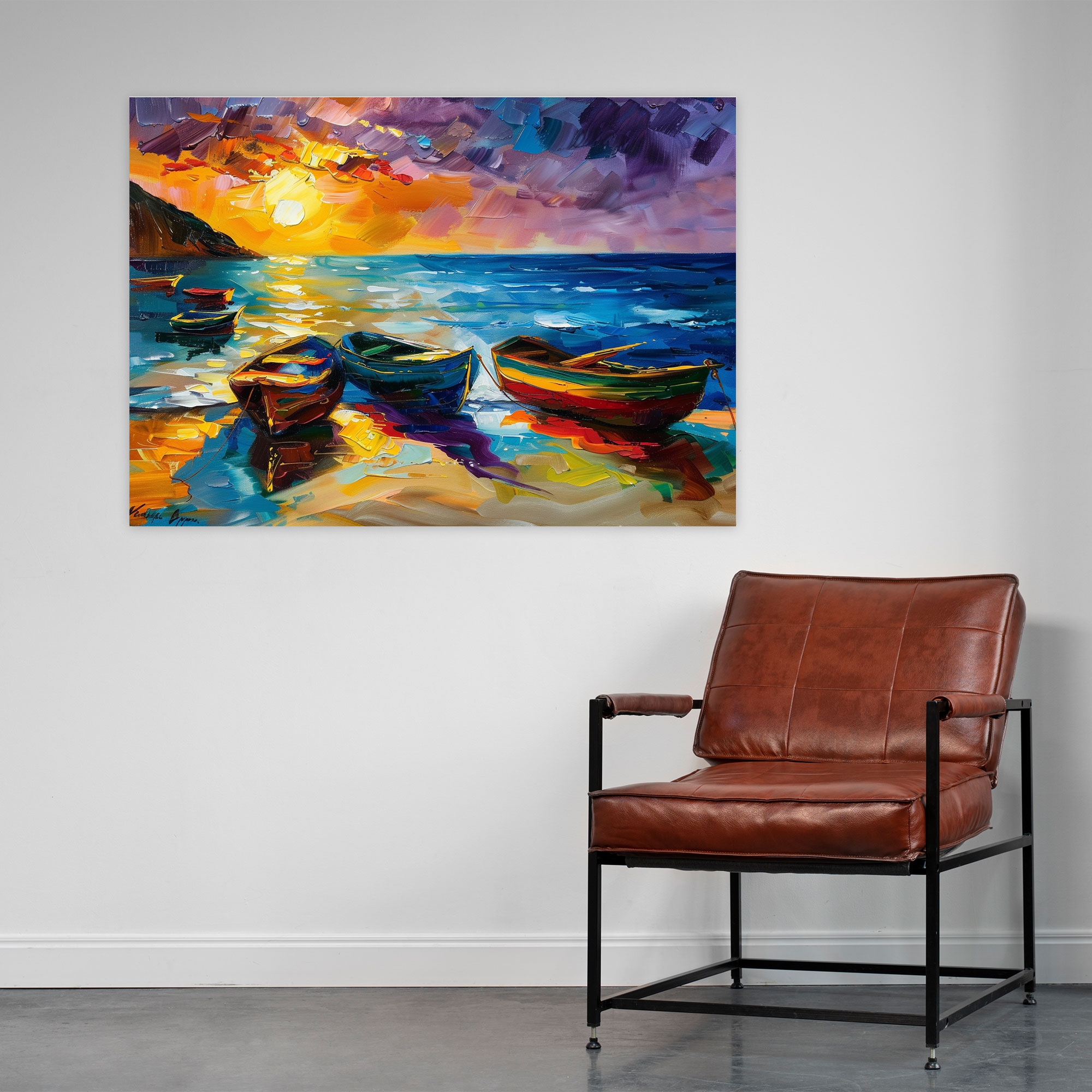 Leonid Afremov Seascape Canvas Print - Leonid Afremov, Wall Art, Wall Decoration, Home Decoration