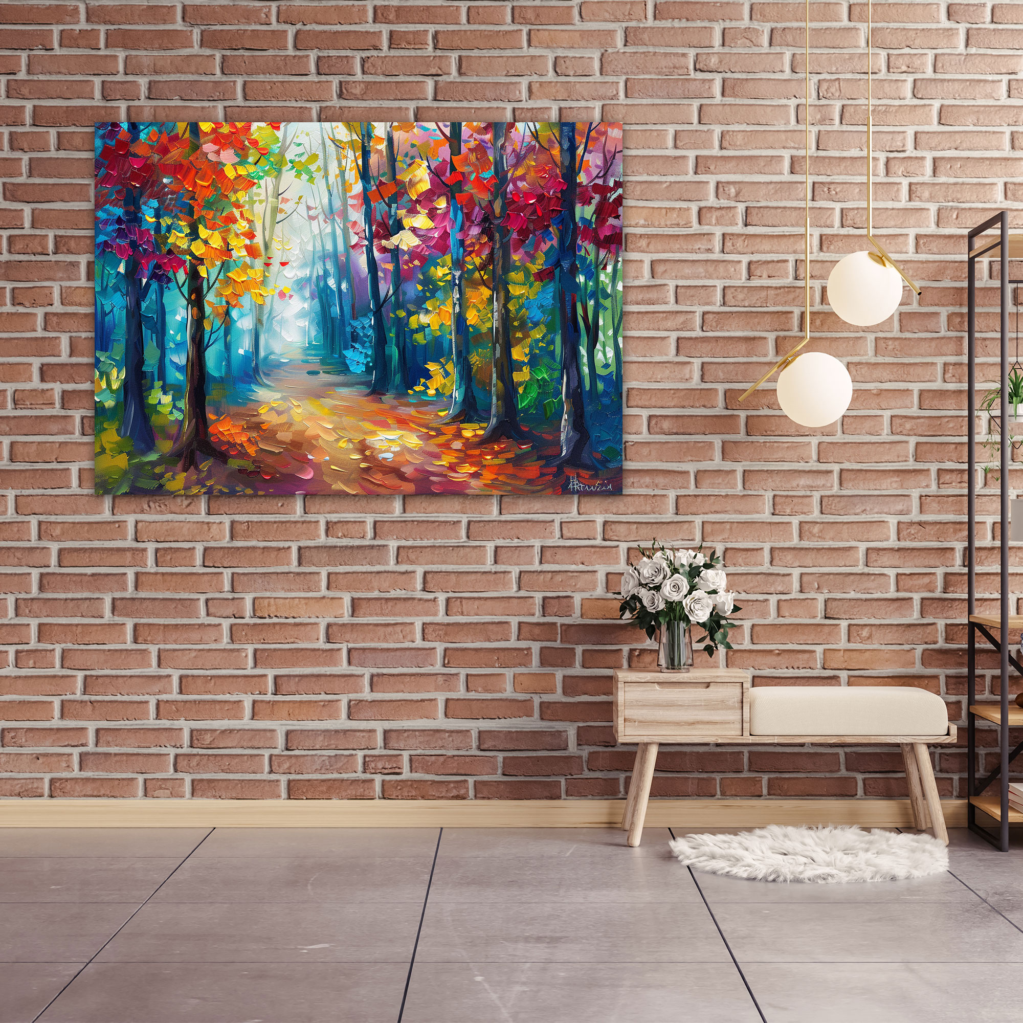 Leonid Afremov Forest Canvas Print - Leonid Afremov, Canvas Wall Art, Home Decoration, Wall Art