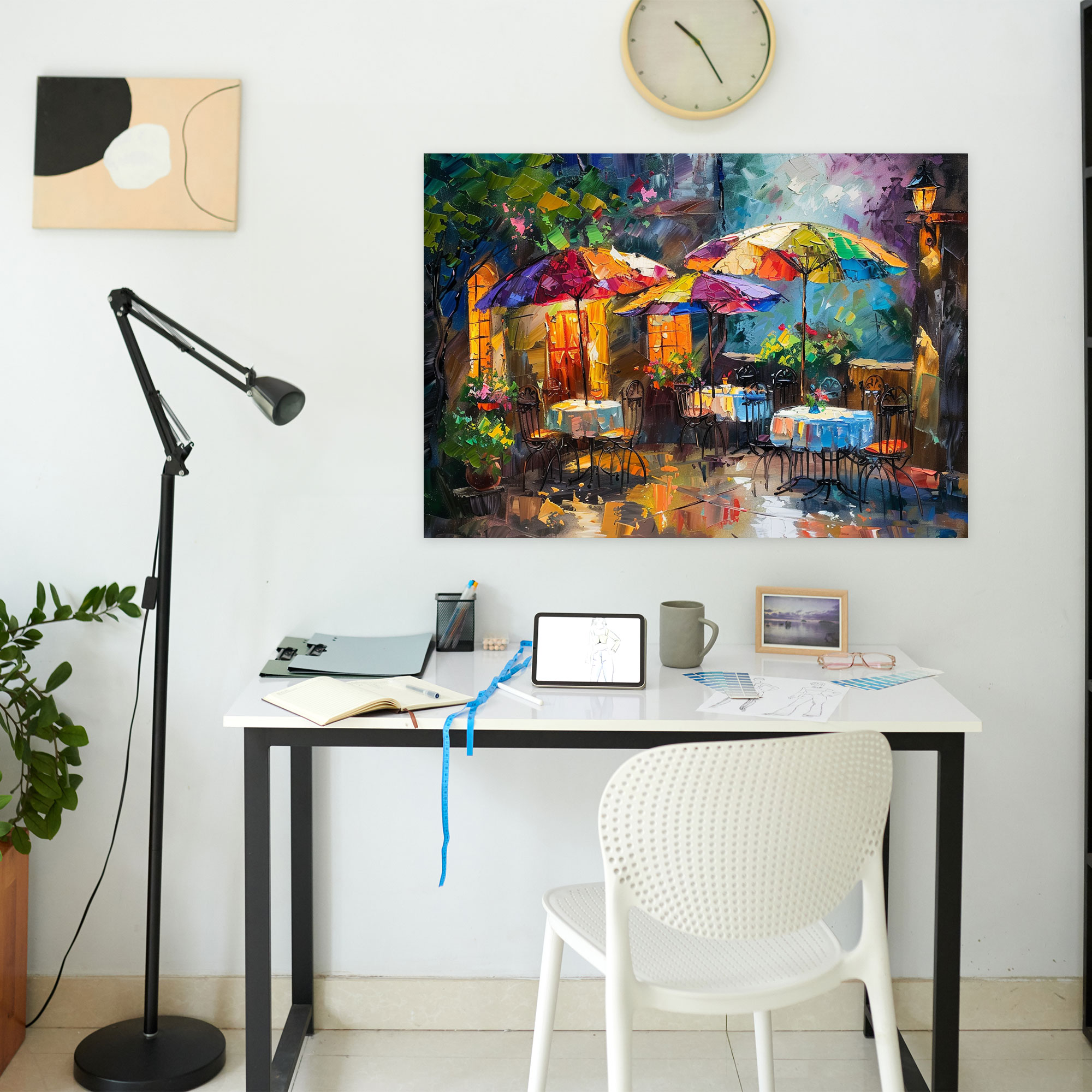 Leonid Afremov Cafe Canvas Print - Leonid Afremov, Home Decoration, Canvas Wall Art, Wall Art