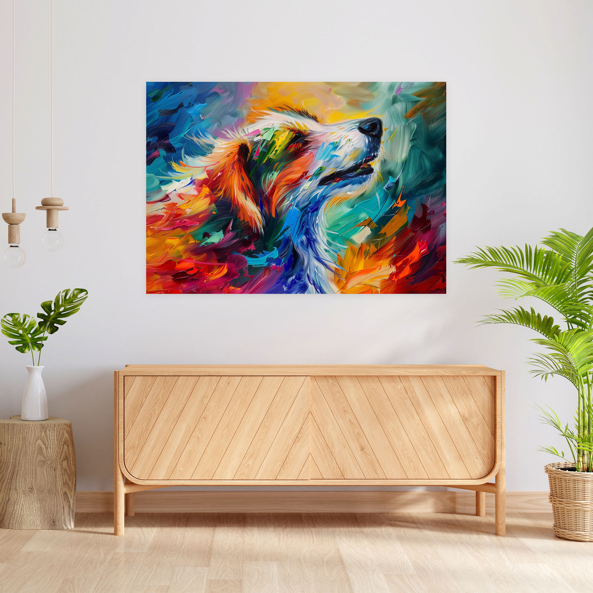 Leonid Afremov Dog Canvas Print - Leonid Afremov, Canvas, Wall Art, Canvas Wall Art