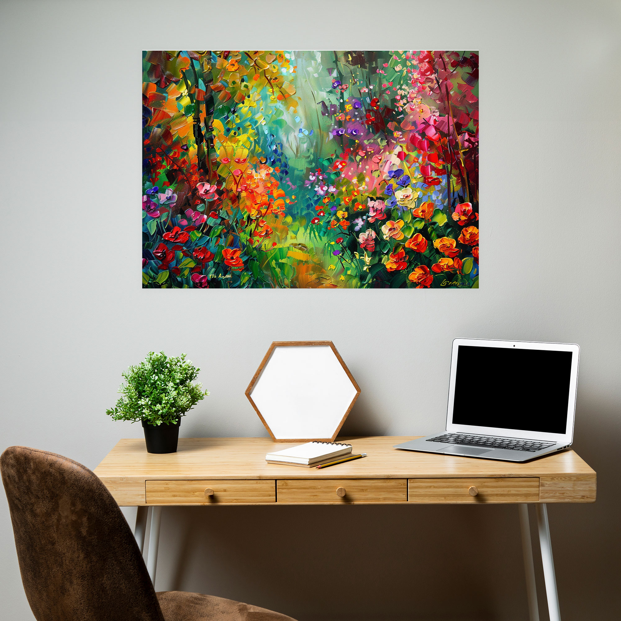 Leonid Afremov Bahçe Kanvas Tablo - Bahçe Duvar Dekorasyonu Sanat Eseri