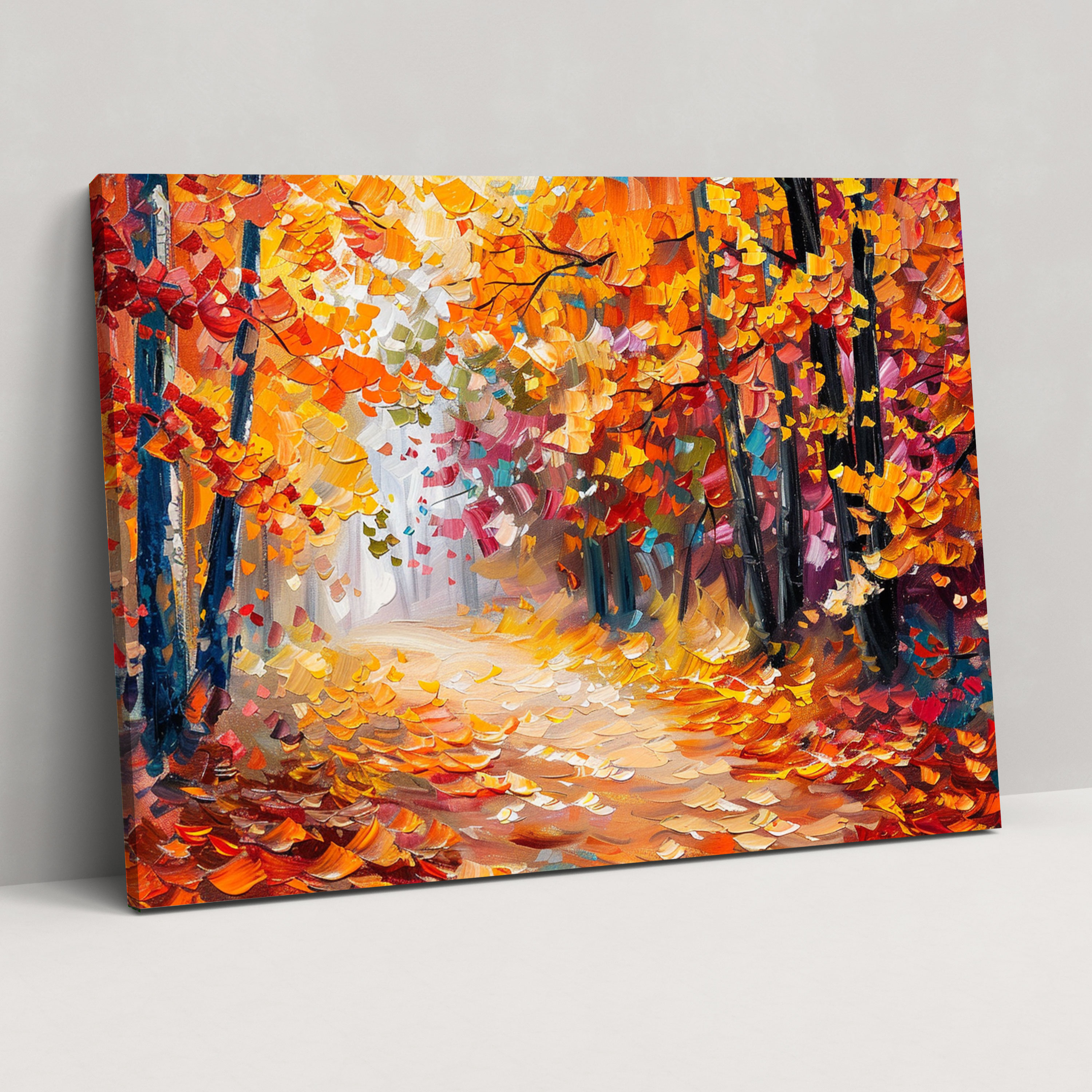 Leonid Afremov Autumn Forest Canvas Print - Leonid Afremov, Home Decoration, Wall Art, Leonid Afremov