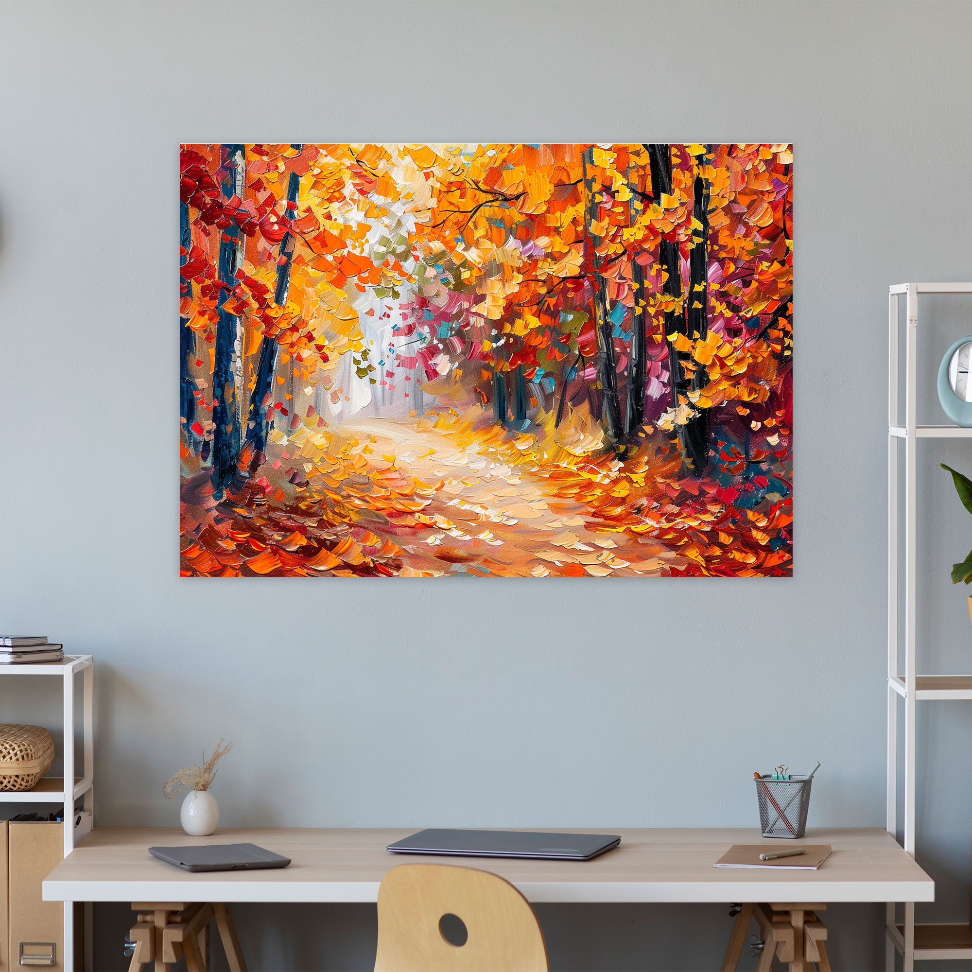 Leonid Afremov Autumn Forest Canvas Print - Leonid Afremov, Home Decoration, Wall Art, Leonid Afremov