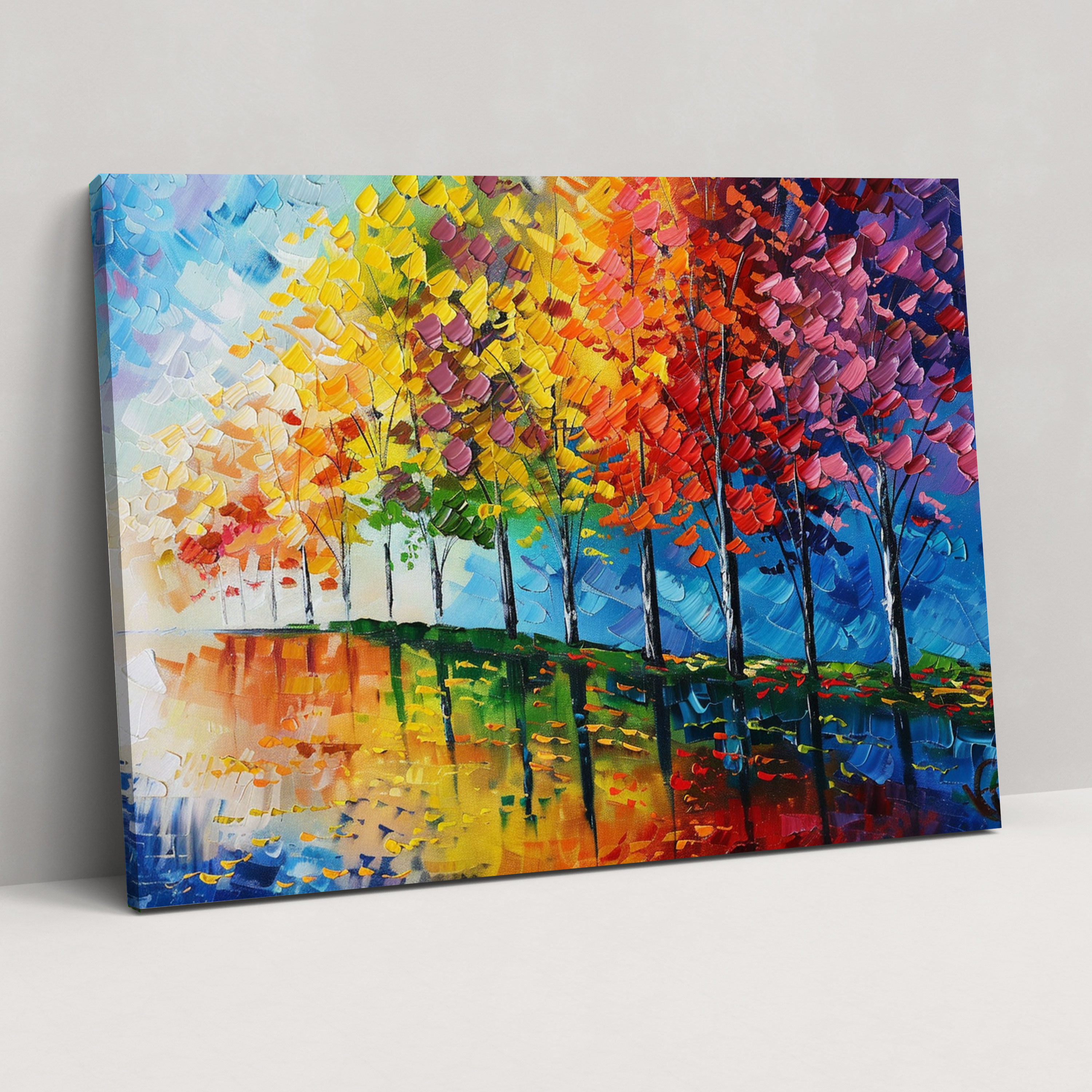 Colorful Autumn Trees Canvas Print - Leonid Afremov, Wall Art, Canvas, Leonid Afremov