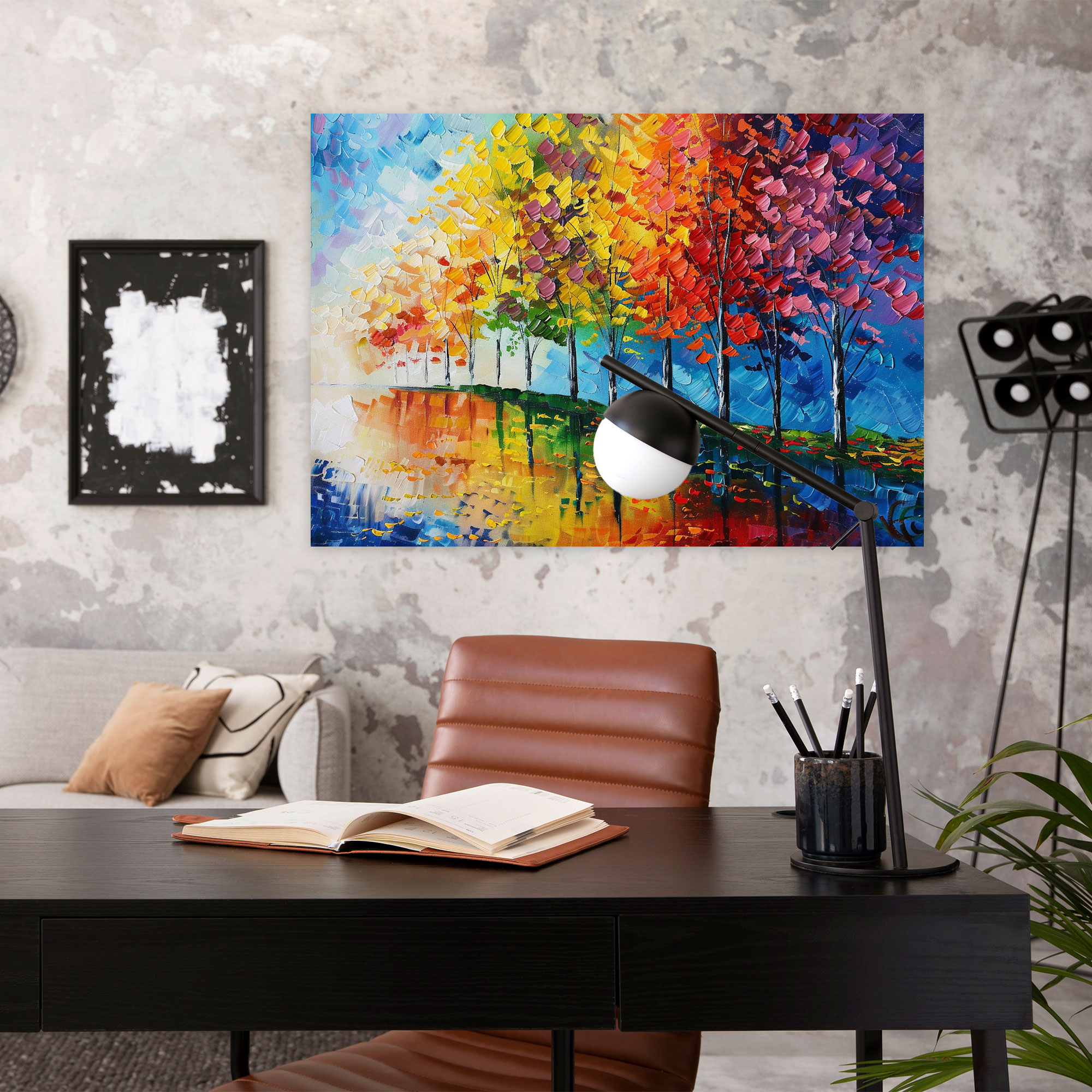Colorful Autumn Trees Canvas Print - Leonid Afremov, Wall Art, Canvas, Leonid Afremov