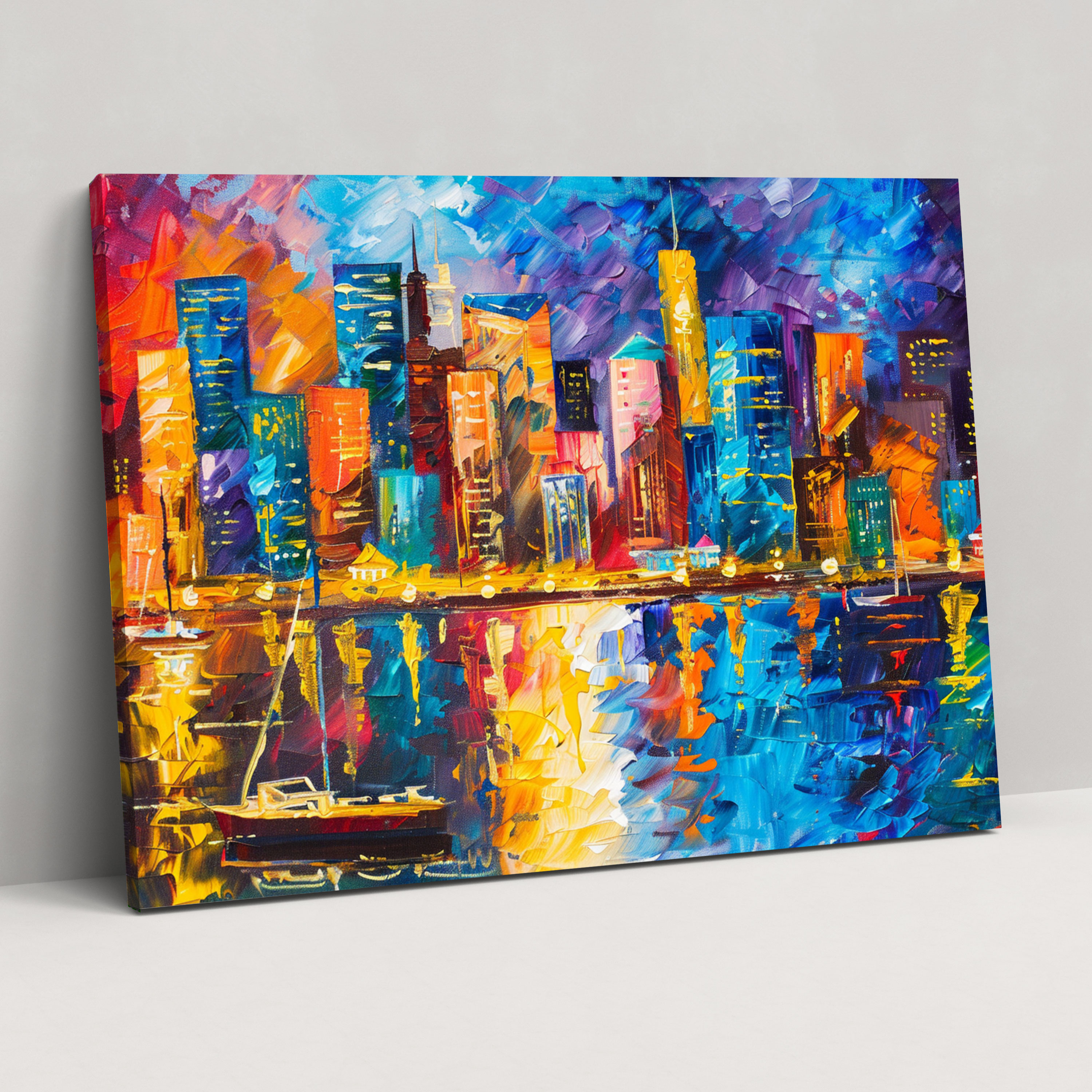 Leonid Afremov Canvas Print Cityscape Wall Art - Leonid Afremov, Canvas Print, Leonid Afremov, Home Decoration