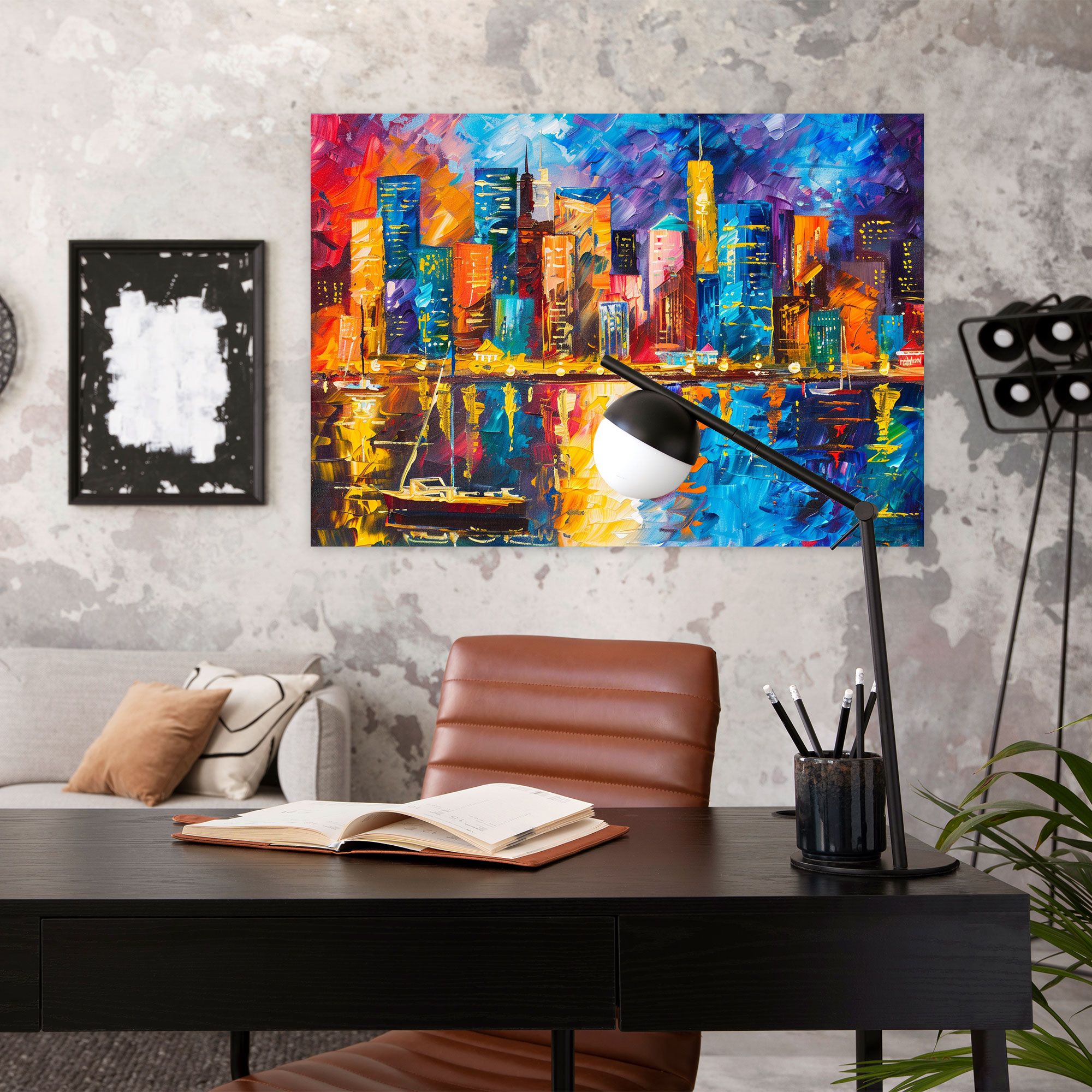 Leonid Afremov Canvas Print Cityscape Wall Art - Leonid Afremov, Canvas Print, Leonid Afremov, Home Decoration