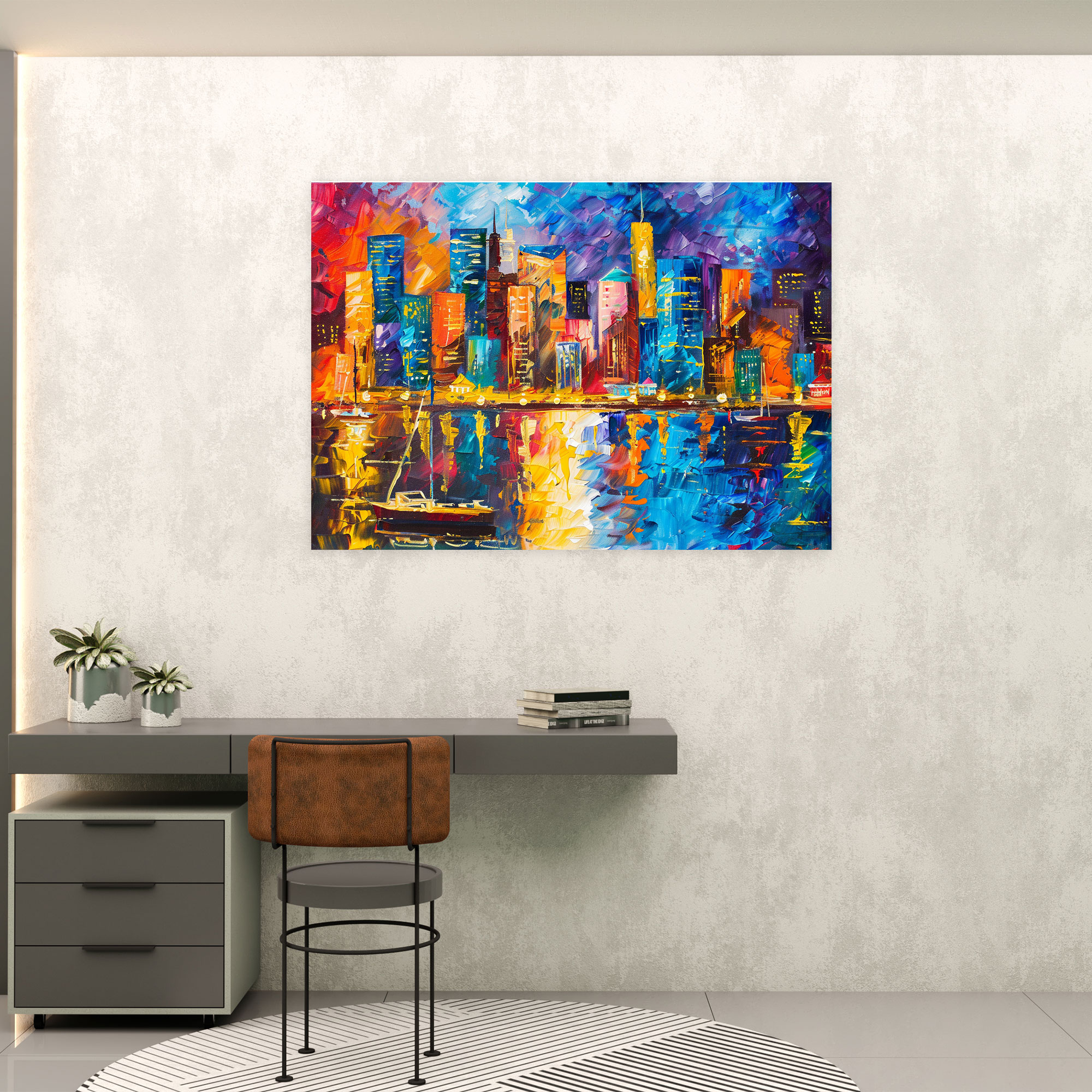Leonid Afremov Canvas Print Cityscape Wall Art - Leonid Afremov, Canvas Print, Leonid Afremov, Home Decoration
