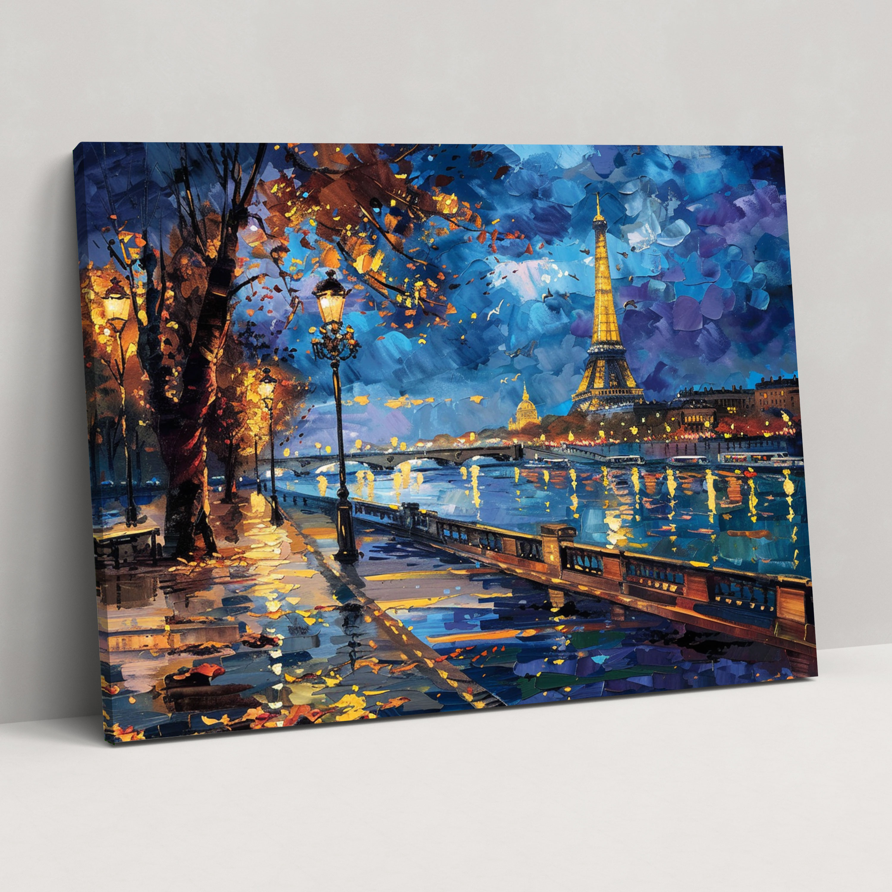 Leonid Afremov Canvas Print Paris Cityscape Wall Art - Leonid Afremov, Canvas Wall Art, Home Decoration, Wall Decoration