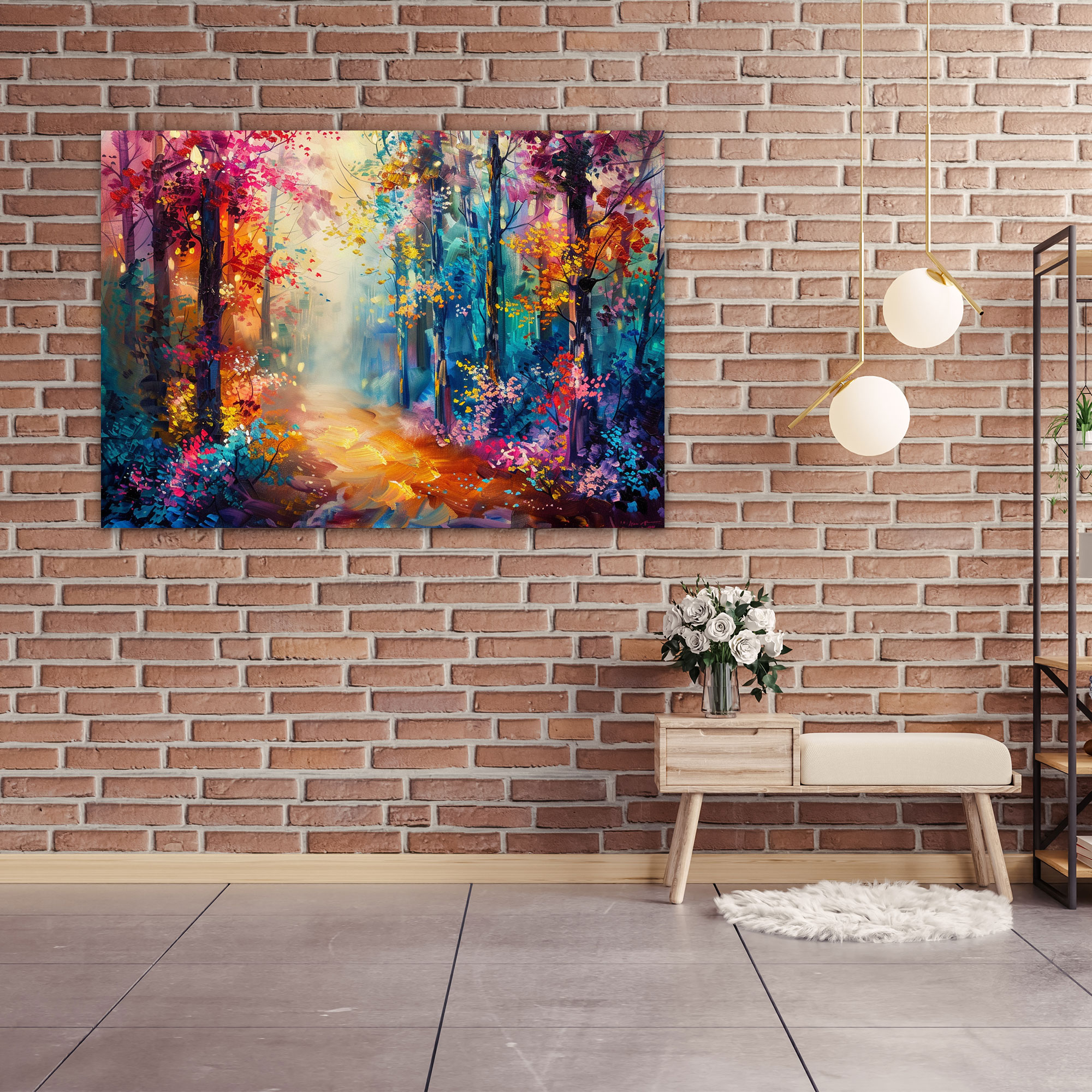Leonid Afremov Canvas Print Fairytale Forest Wall Art - Leonid Afremov, Canvas, Home Decoration, Canvas Wall Art