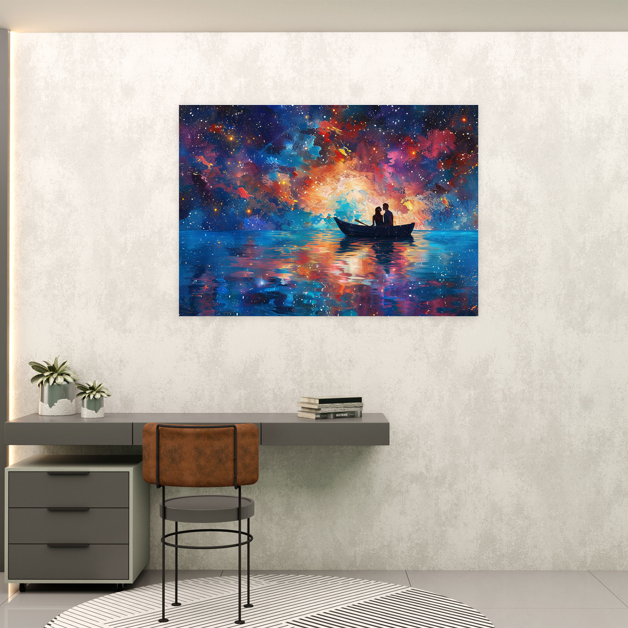 Starry Night Romance Canvas Print - Leonid Afremov, Canvas Wall Art, Home Decoration, Wall Art