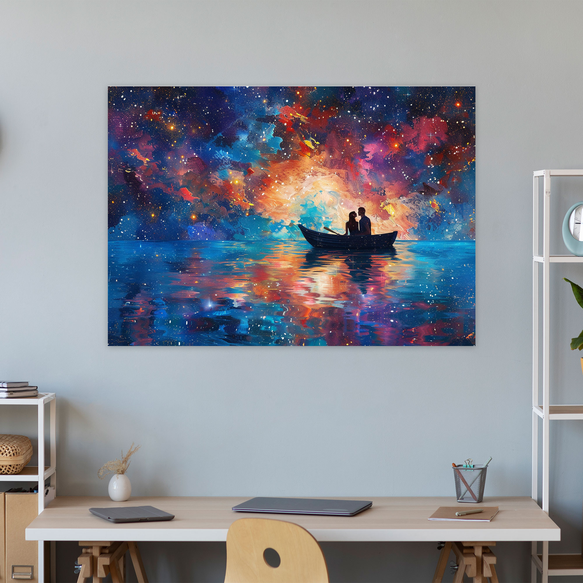 Starry Night Romance Canvas Print - Leonid Afremov, Canvas Wall Art, Home Decoration, Wall Art