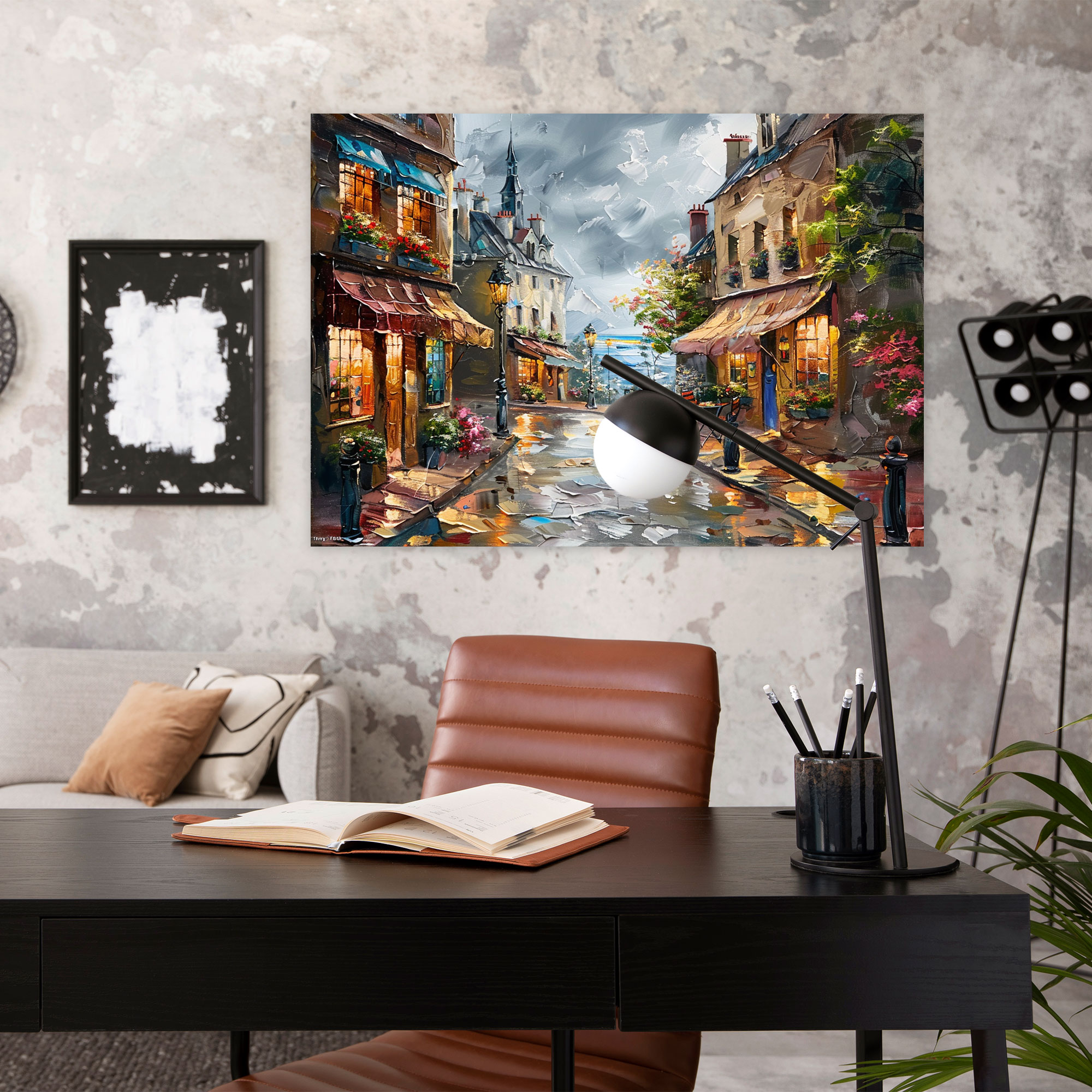 European Street Canvas Print - Leonid Afremov, Canvas Print, Wall Art, Wall Decoration