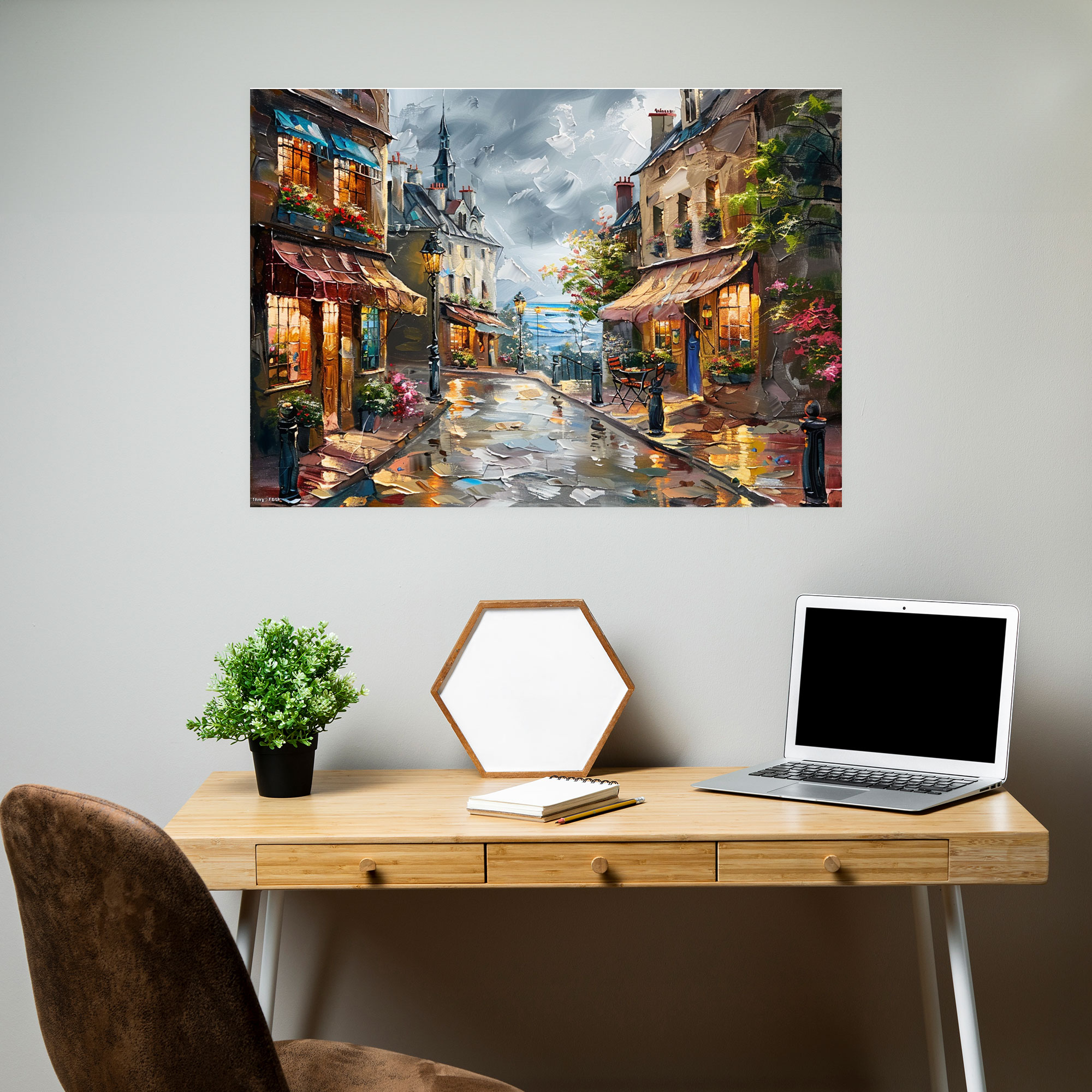 European Street Canvas Print - Leonid Afremov, Canvas Print, Wall Art, Wall Decoration