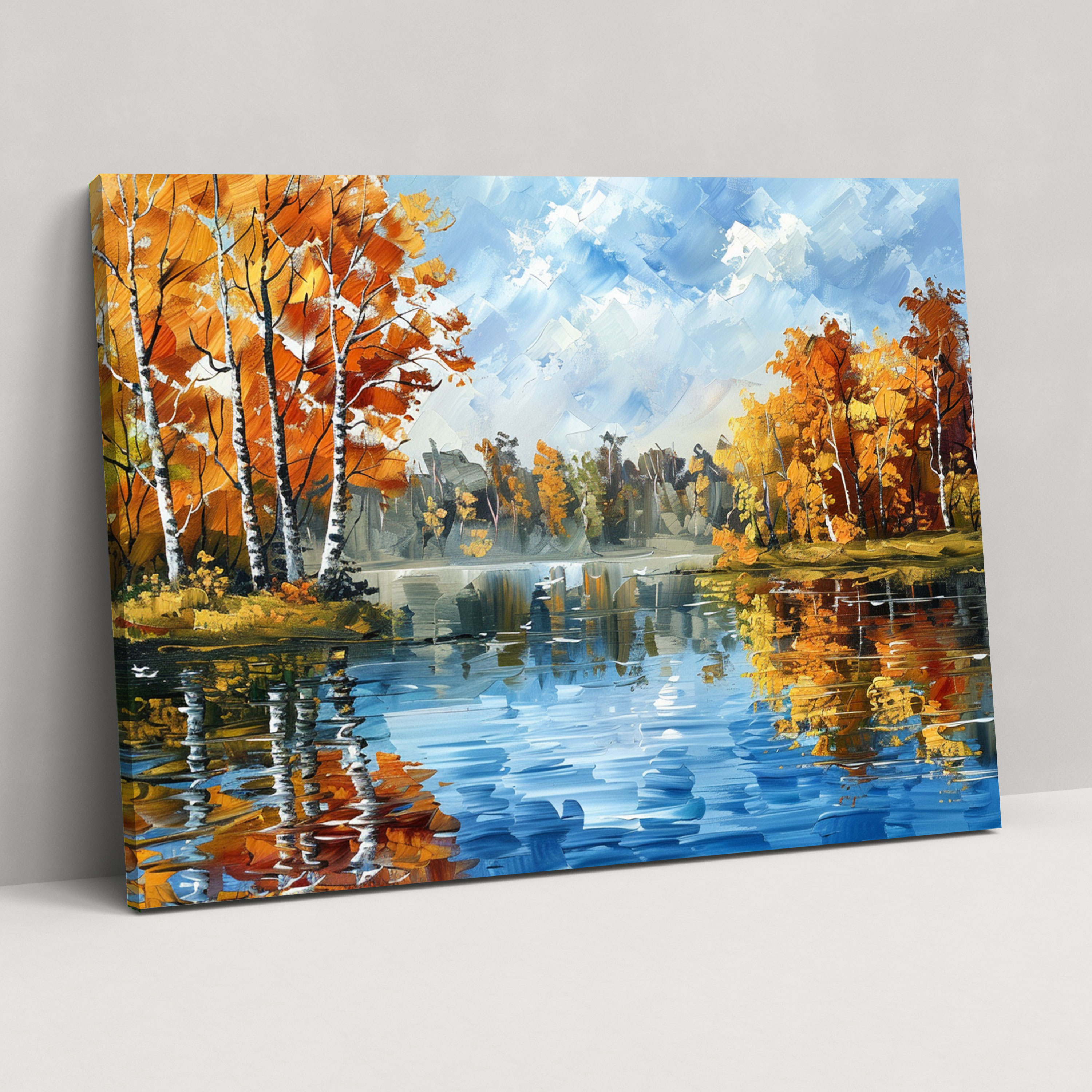 Autumn Lake Canvas Print - Leonid Afremov, Wall Art, Canvas Wall Art, Canvas