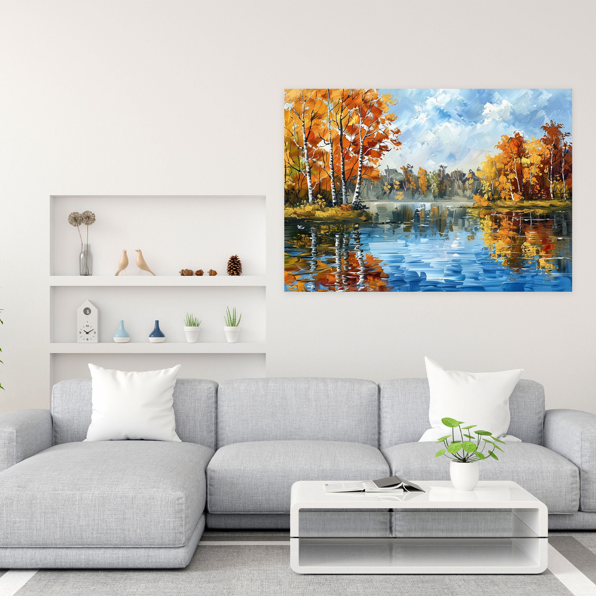 Autumn Lake Canvas Print - Leonid Afremov, Wall Art, Canvas Wall Art, Canvas