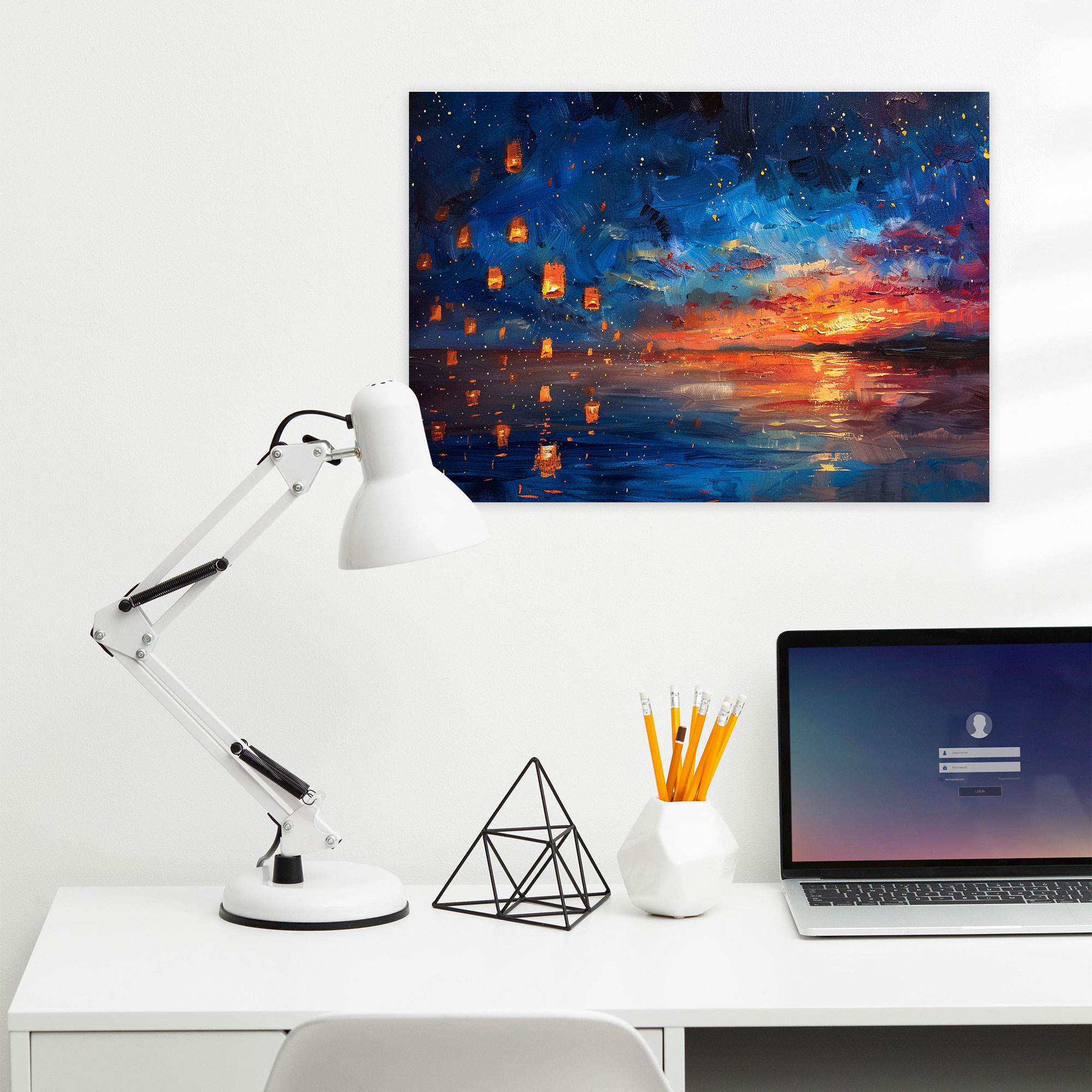 Floating Lanterns Canvas Print - Leonid Afremov, Canvas Print, Home Decoration, Canvas Wall Art