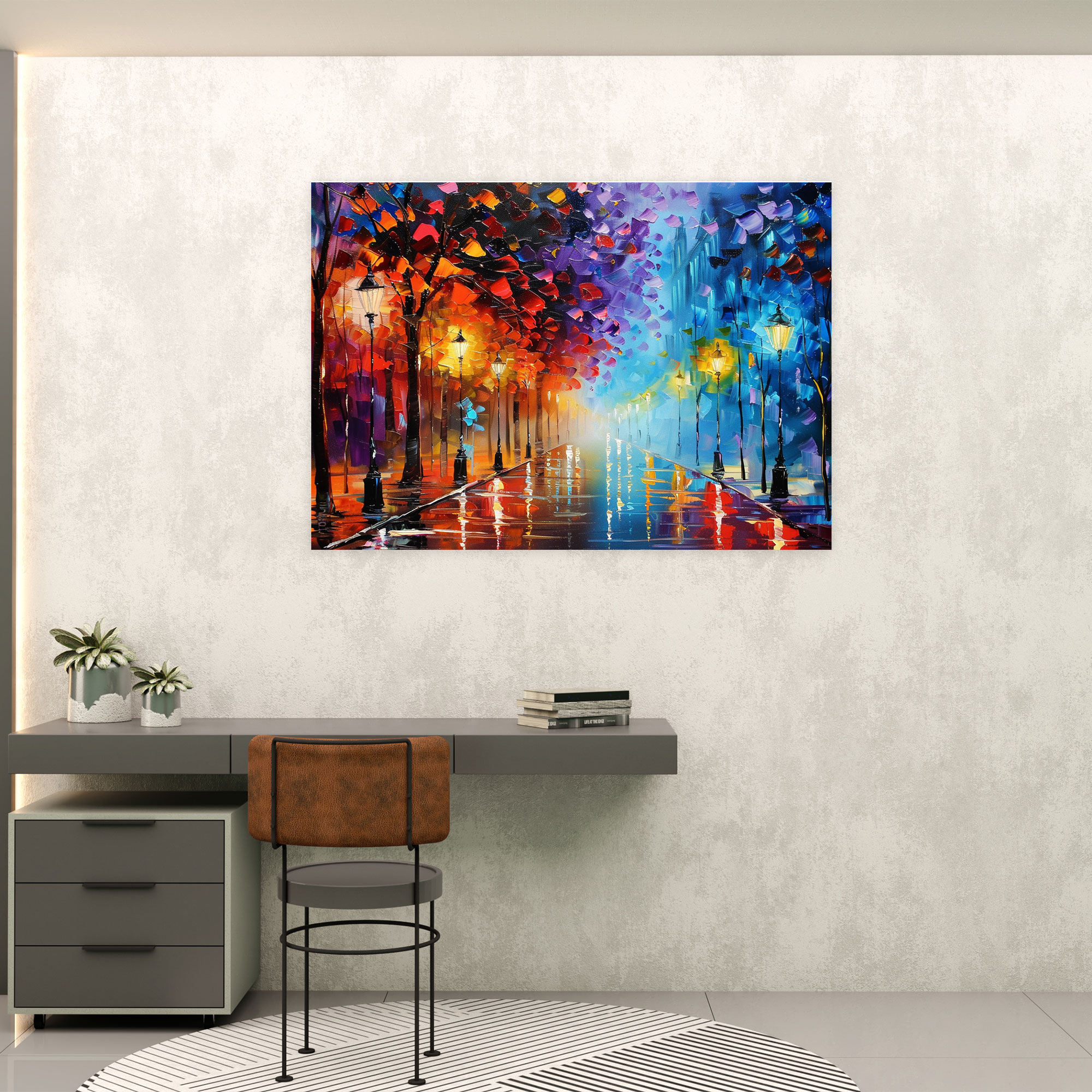 Leonid Afremov Canvas Print Cityscape Wall Art - Leonid Afremov, Wall Art, Home Decoration, Canvas