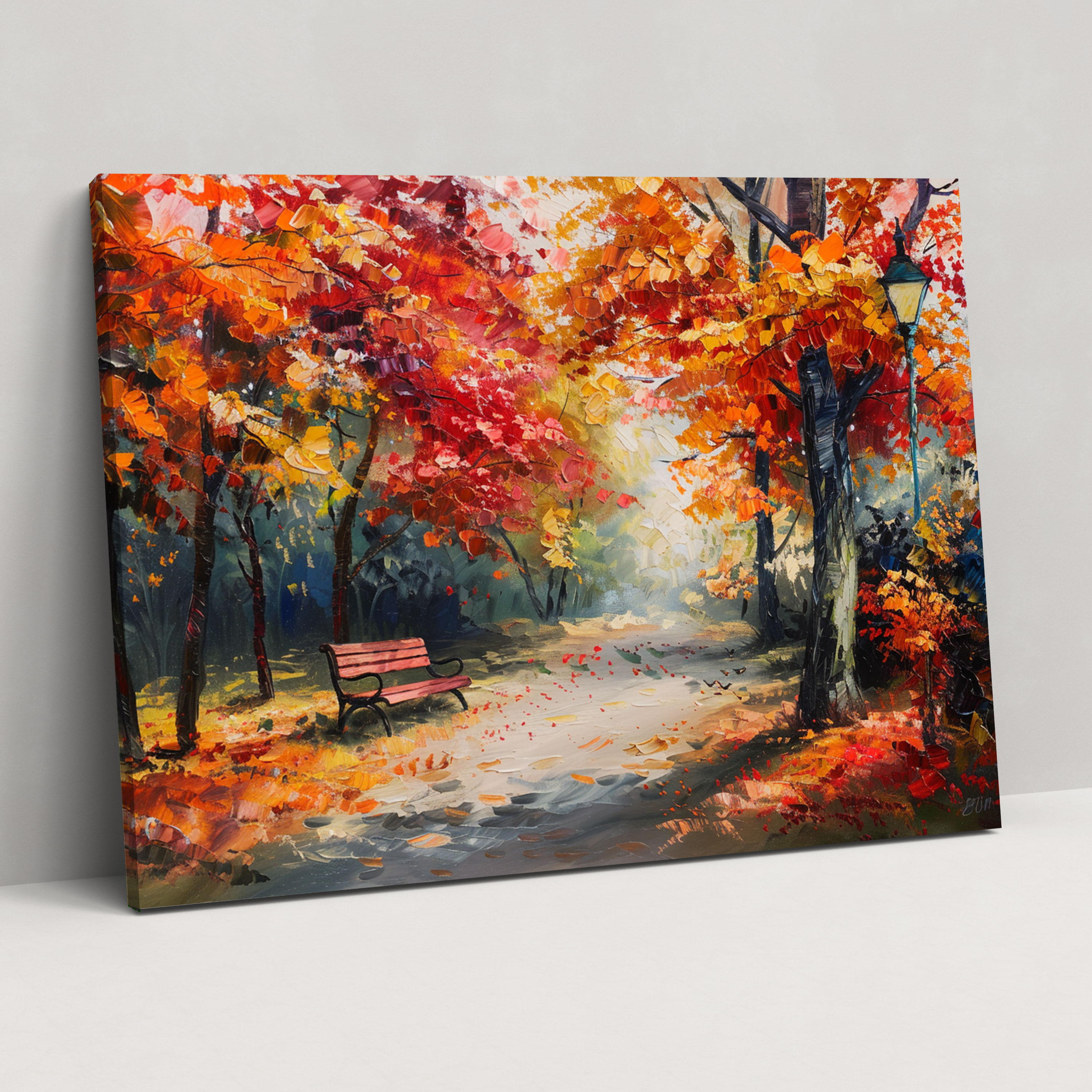 Autumn Park Leonid Afremov Canvas Wall Art - Leonid Afremov, Wall Art, Leonid Afremov, Canvas Print