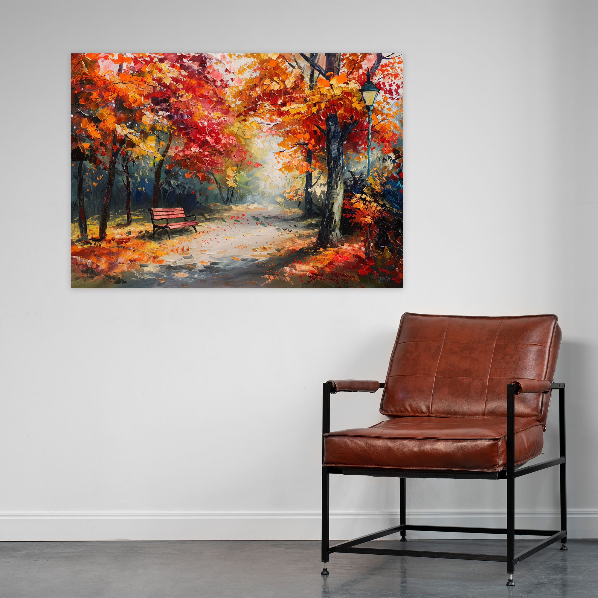 Autumn Park Leonid Afremov Canvas Wall Art - Leonid Afremov, Wall Art, Leonid Afremov, Canvas Print