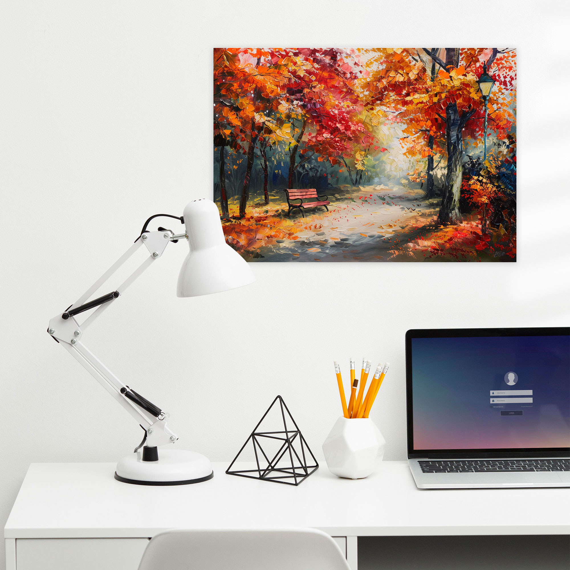 Autumn Park Leonid Afremov Canvas Wall Art - Leonid Afremov, Wall Art, Leonid Afremov, Canvas Print