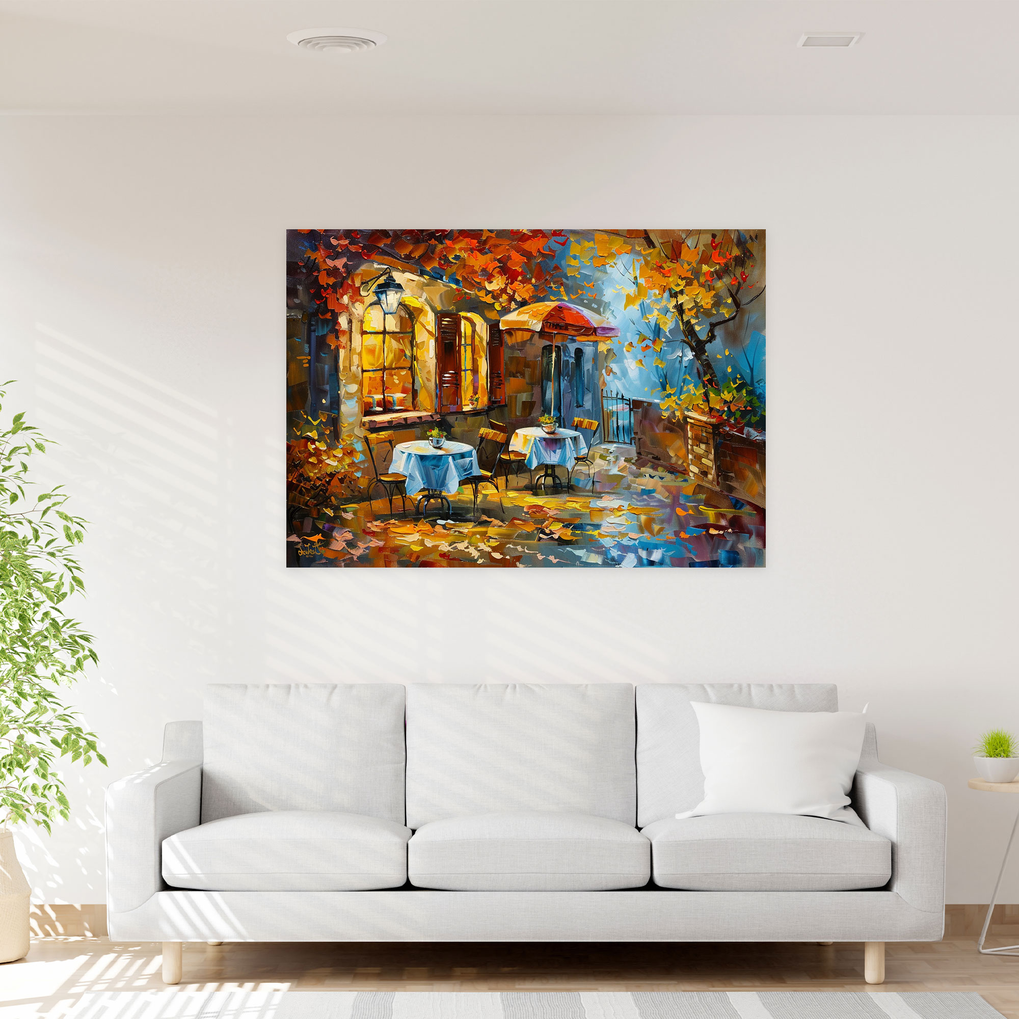 Cozy Cafe Leonid Afremov Wall Art - Leonid Afremov, Canvas Print, Leonid Afremov, Wall Art