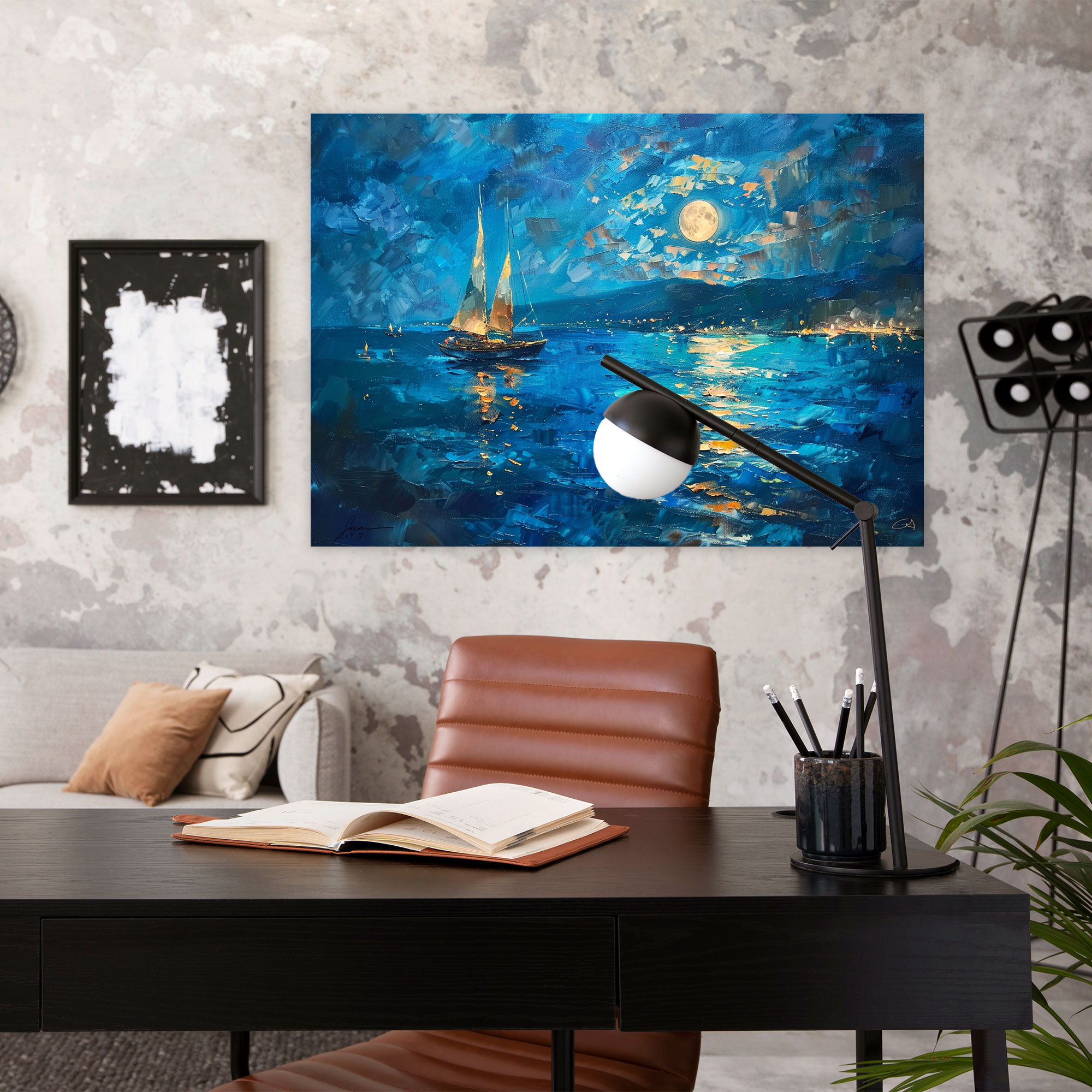 Moonlit Night Leonid Afremov Canvas Print - Leonid Afremov, Wall Art, Canvas Print, Canvas Wall Art
