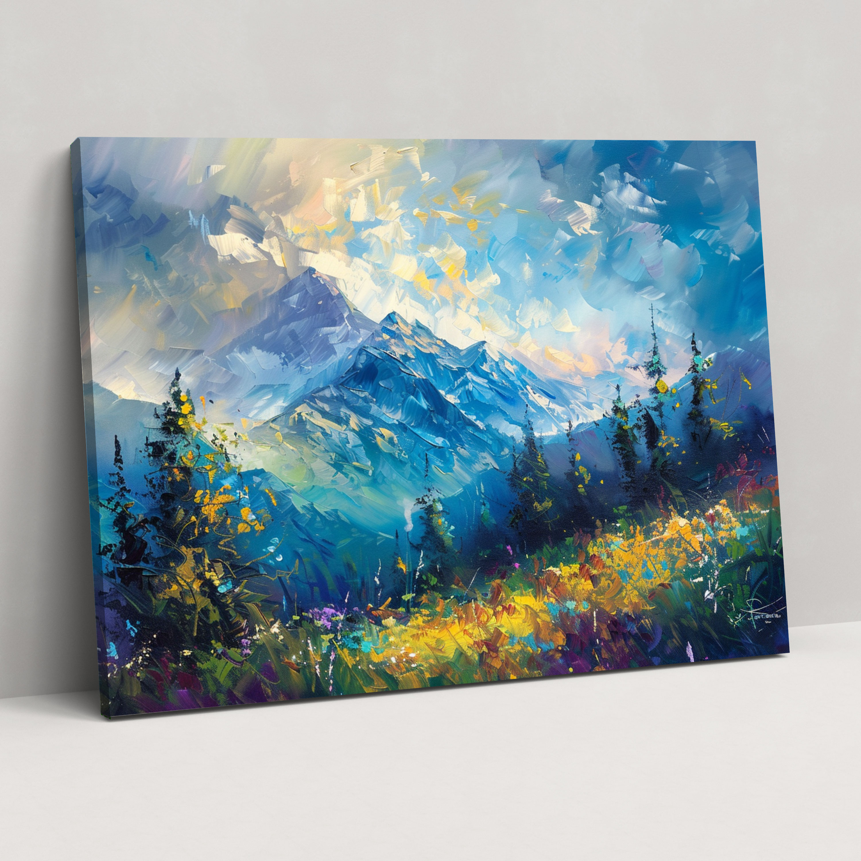 Mountain Landscape Leonid Afremov Canvas Wall Art - Leonid Afremov, Canvas Print, Canvas, Wall Art