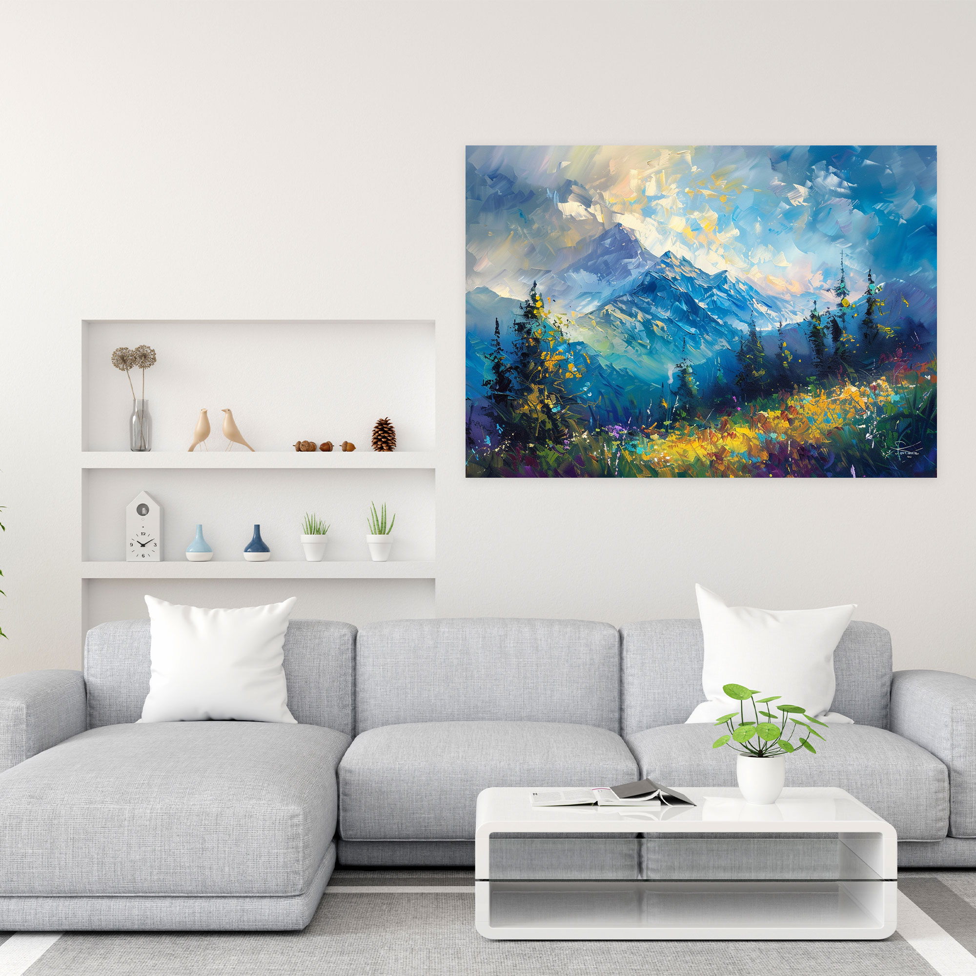 Mountain Landscape Leonid Afremov Canvas Wall Art - Leonid Afremov, Canvas Print, Canvas, Wall Art