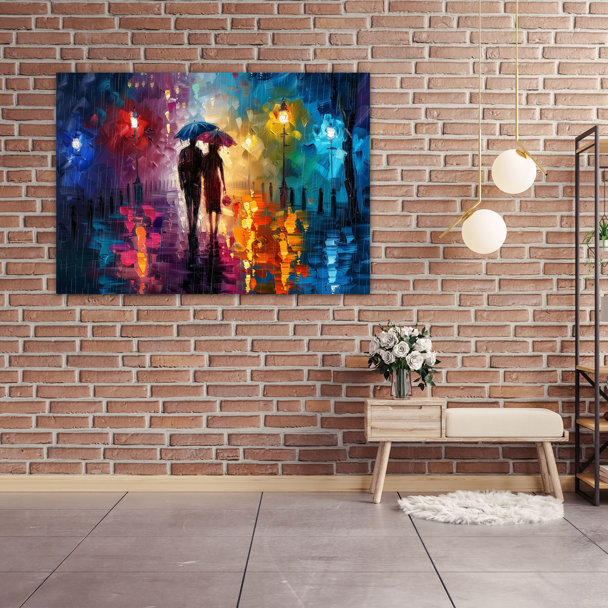 Leonid Afremov Canvas Print Cityscape - Leonid Afremov, Leonid Afremov, Canvas Wall Art, Home Decoration