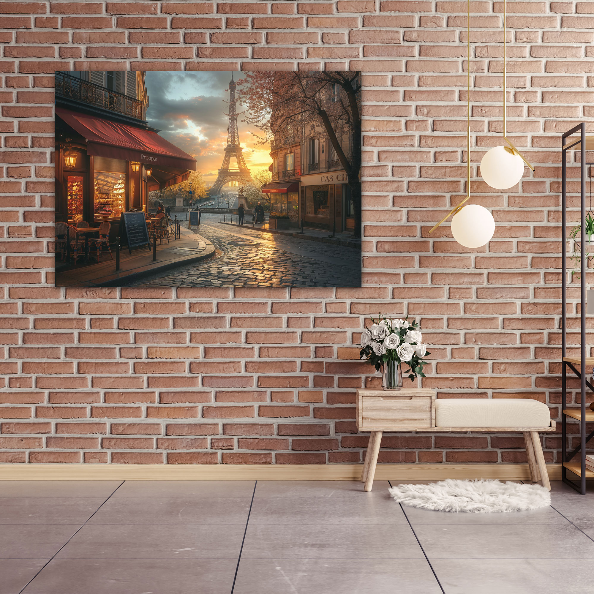 Parisian Street Leonid Afremov Canvas Print - Leonid Afremov, Canvas Wall Art, Wall Decoration, Wall Art