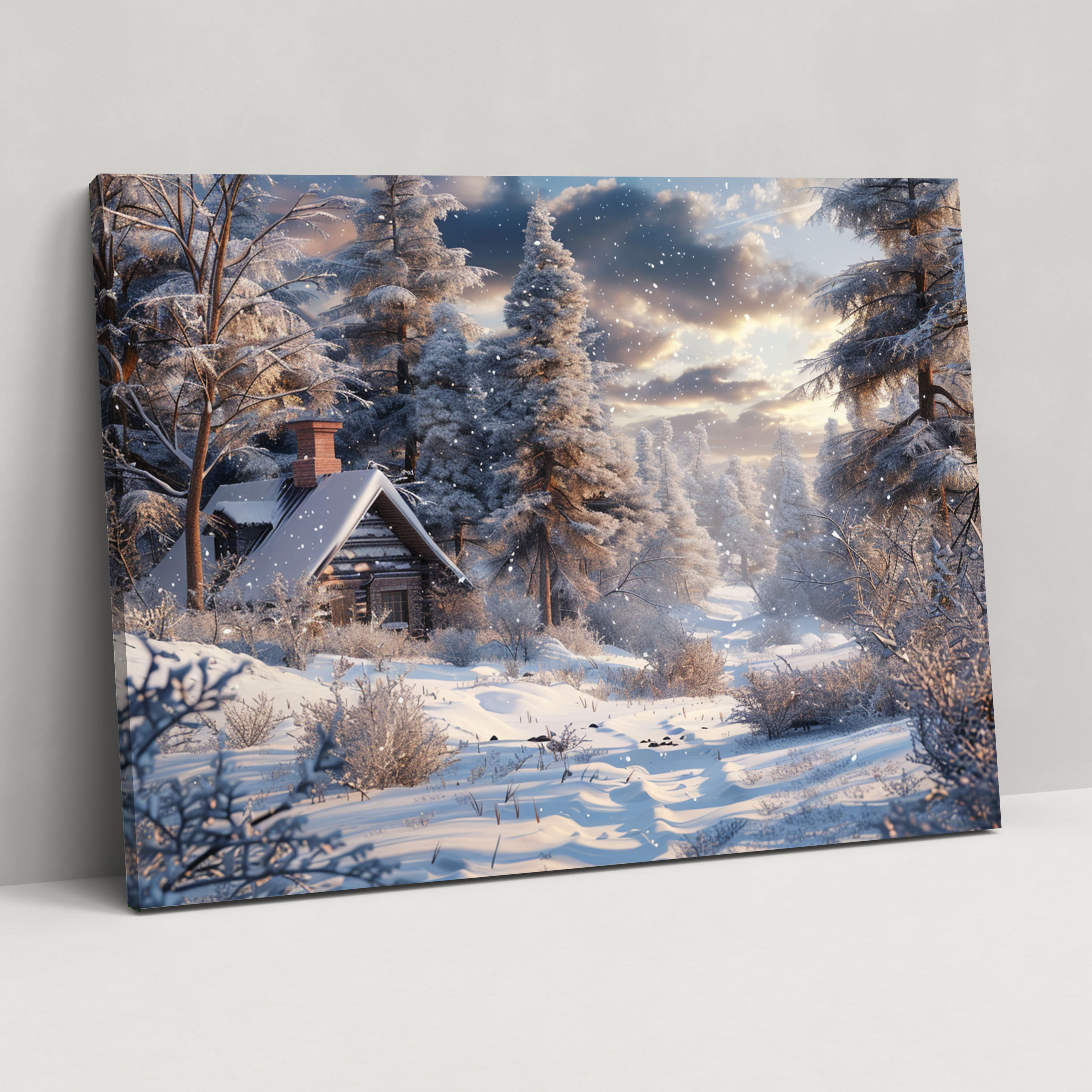Winter Landscape Leonid Afremov Canvas Print - Leonid Afremov, Canvas Wall Art, Home Decoration, Leonid Afremov