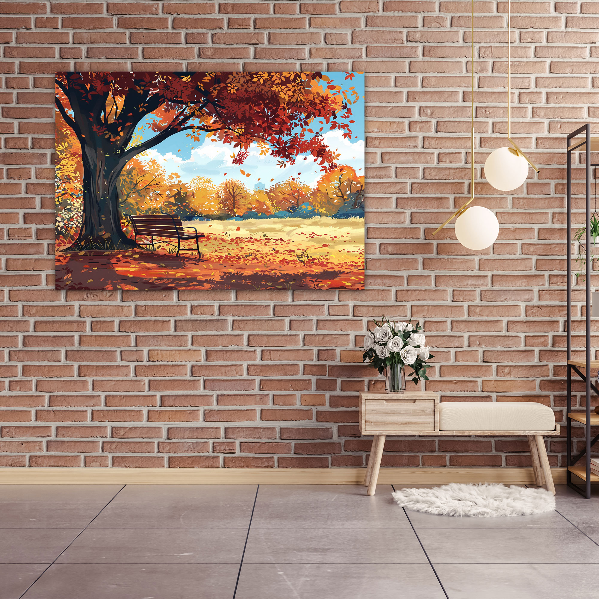 Park Scene Leonid Afremov Wall Decoration - Leonid Afremov, Canvas Wall Art, Leonid Afremov, Canvas Print