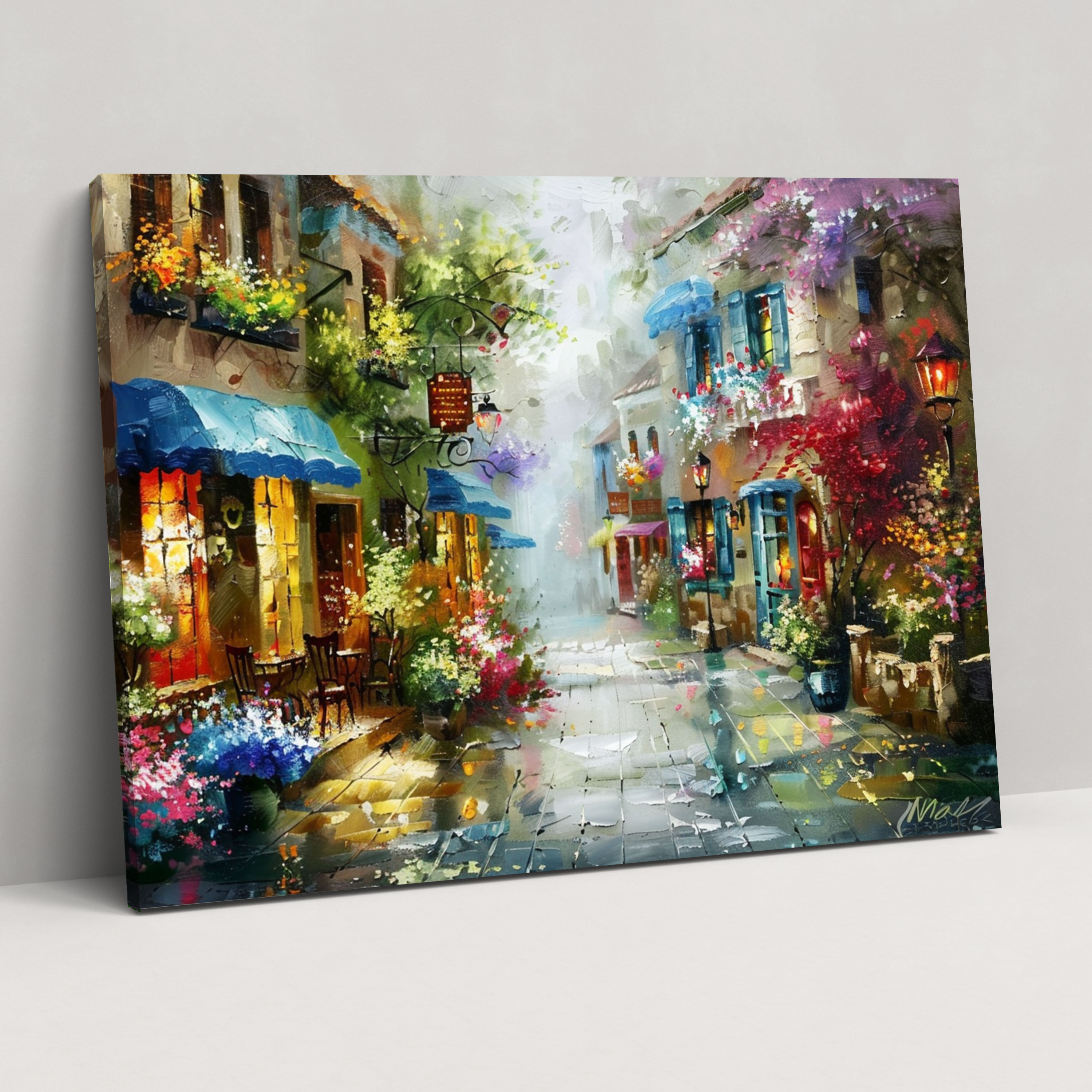 Enchanting Street Leonid Afremov Canvas Print - Leonid Afremov, Canvas Print, Home Decoration, Canvas