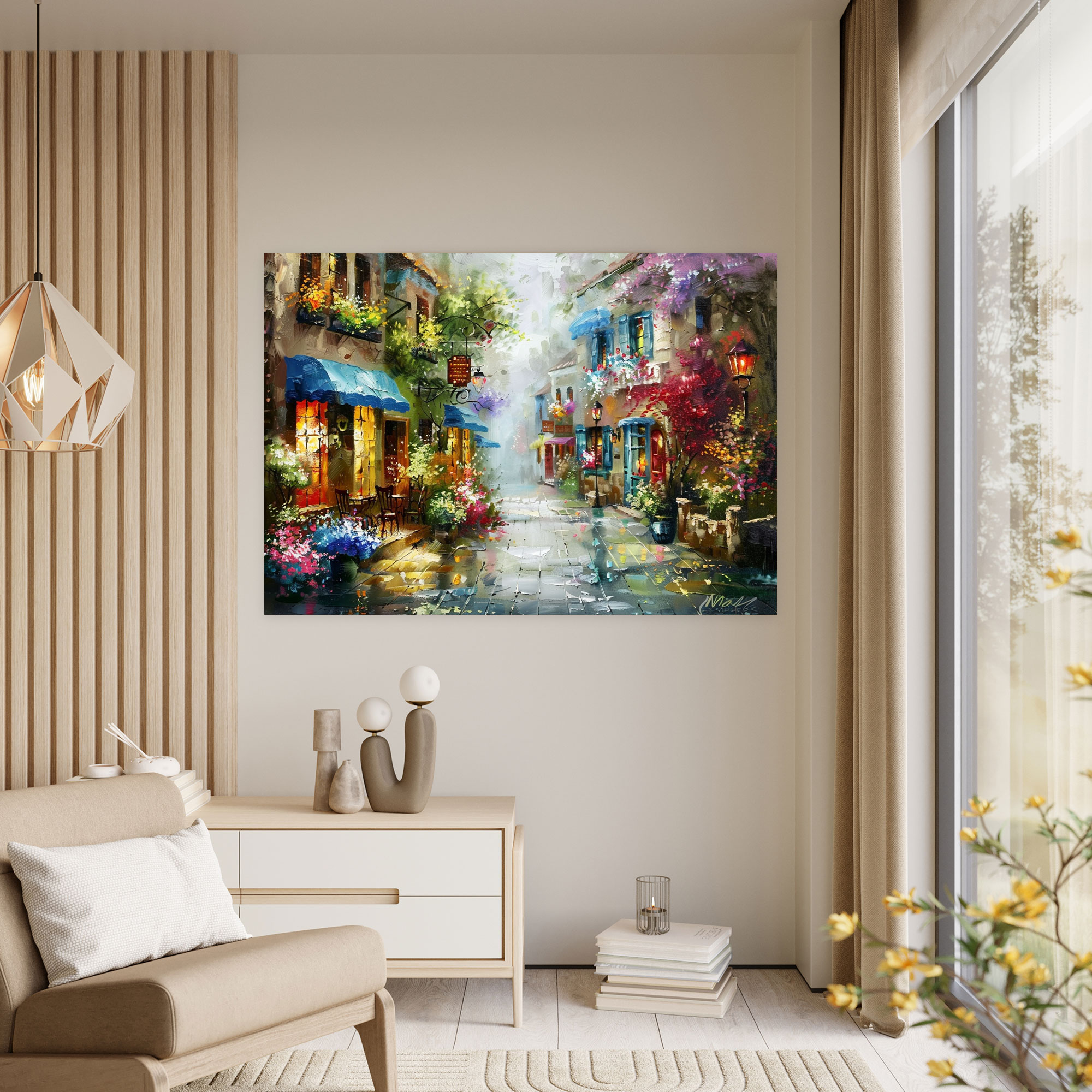 Enchanting Street Leonid Afremov Canvas Print - Leonid Afremov, Canvas Print, Home Decoration, Canvas