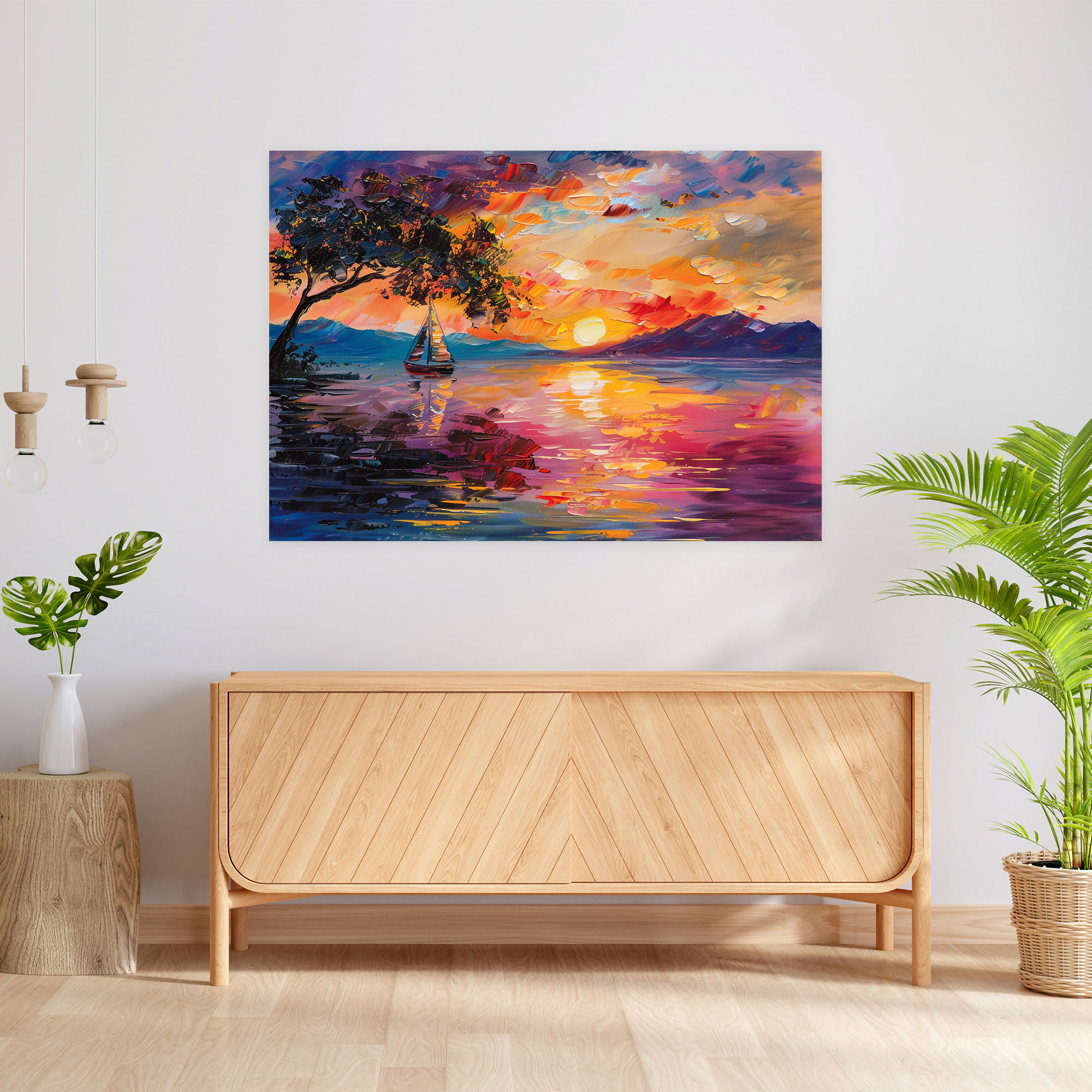 Mystical Sunset Leonid Afremov Canvas Print - Leonid Afremov, Canvas Wall Art, Leonid Afremov, Canvas