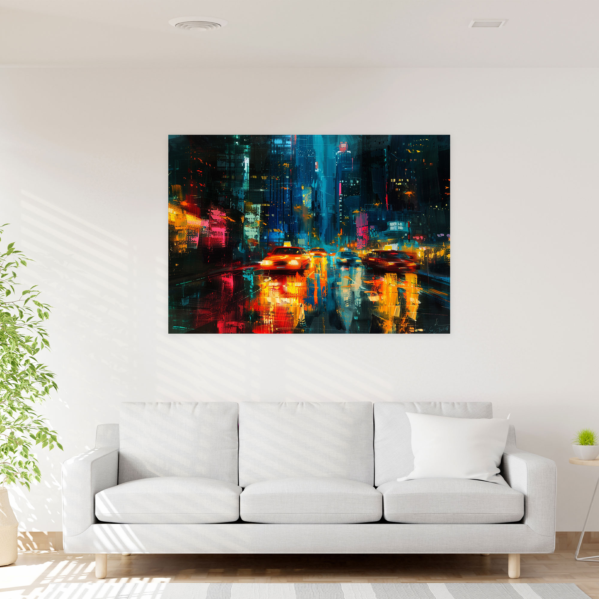 Leonid Afremov Şehir Manzarası Kanvas Tablo - Leonid Afremov Kanvas Duvar Sanatı Duvar Sanatı