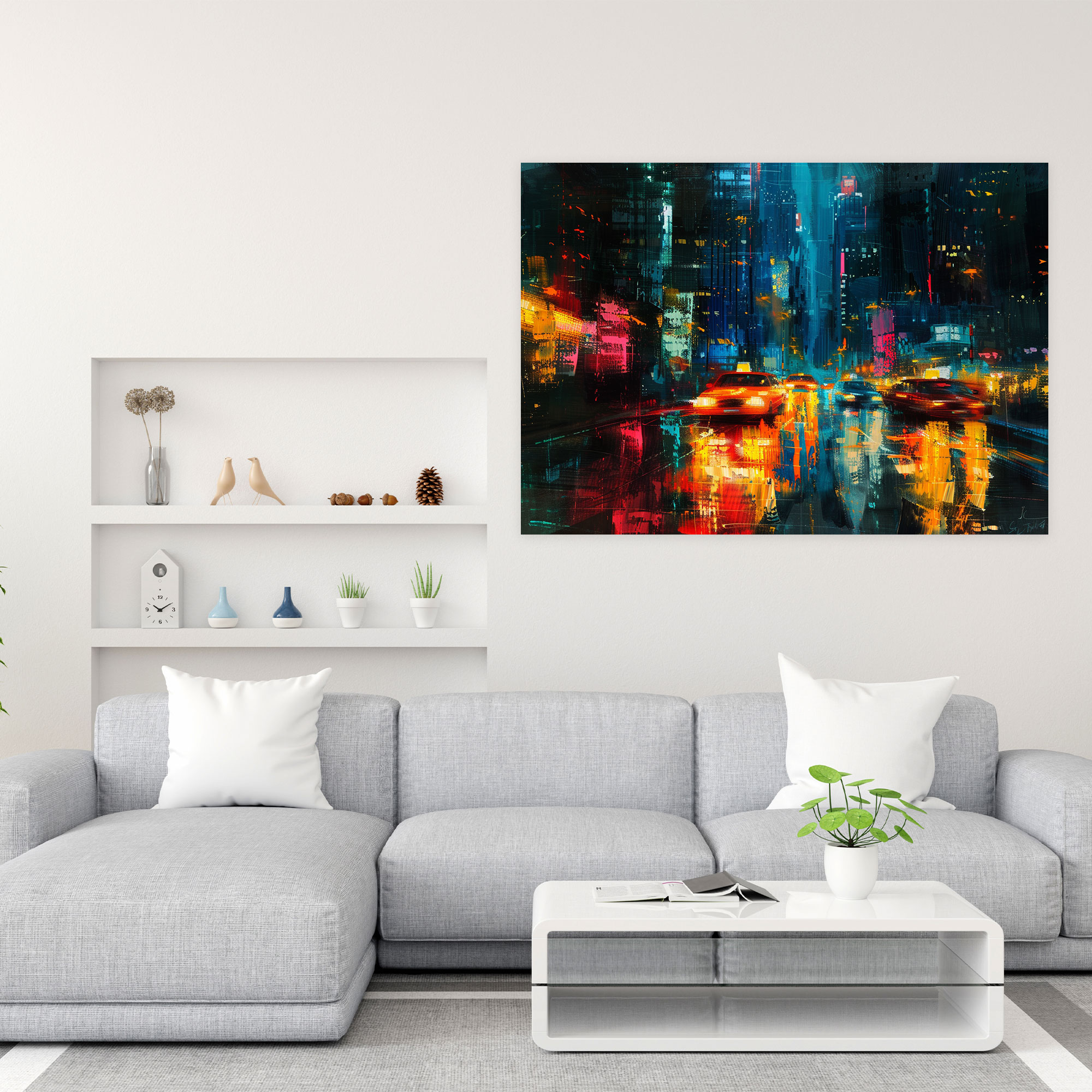 Leonid Afremov Şehir Manzarası Kanvas Tablo - Leonid Afremov Kanvas Duvar Sanatı Duvar Sanatı