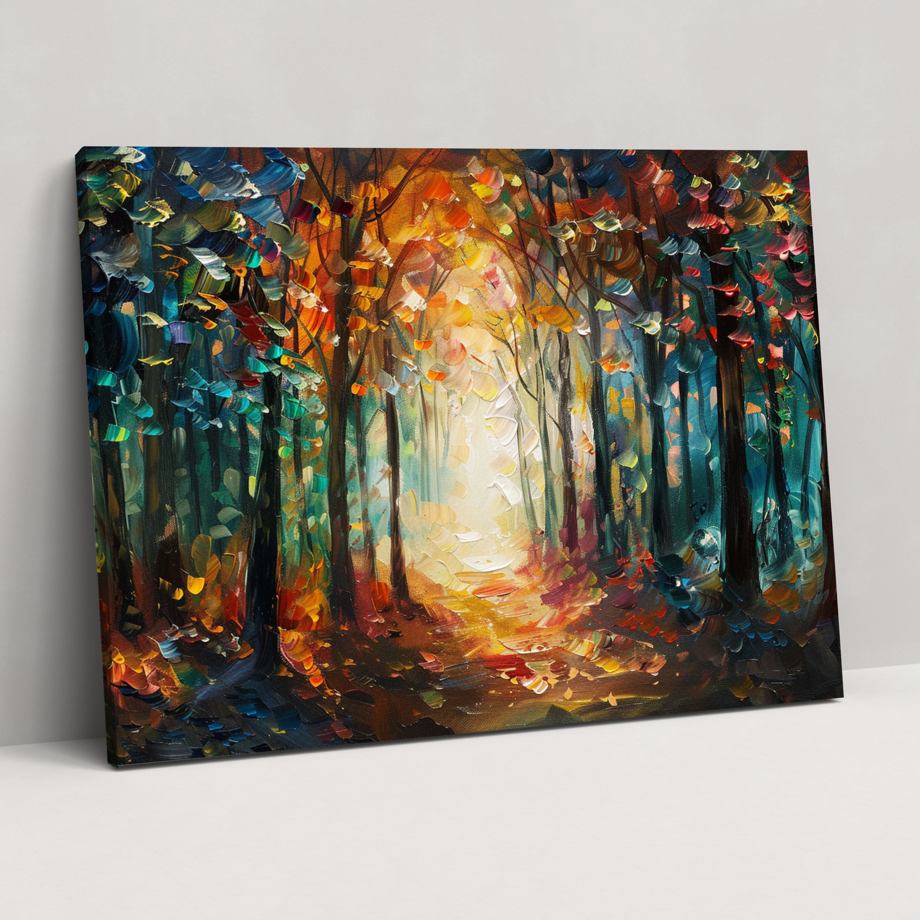 Büyülü Orman Leonid Afremov Kanvas Tablo - Leonid Afremov Duvar Dekorasyonu Duvar Sanatı Ev Dekorasyonu