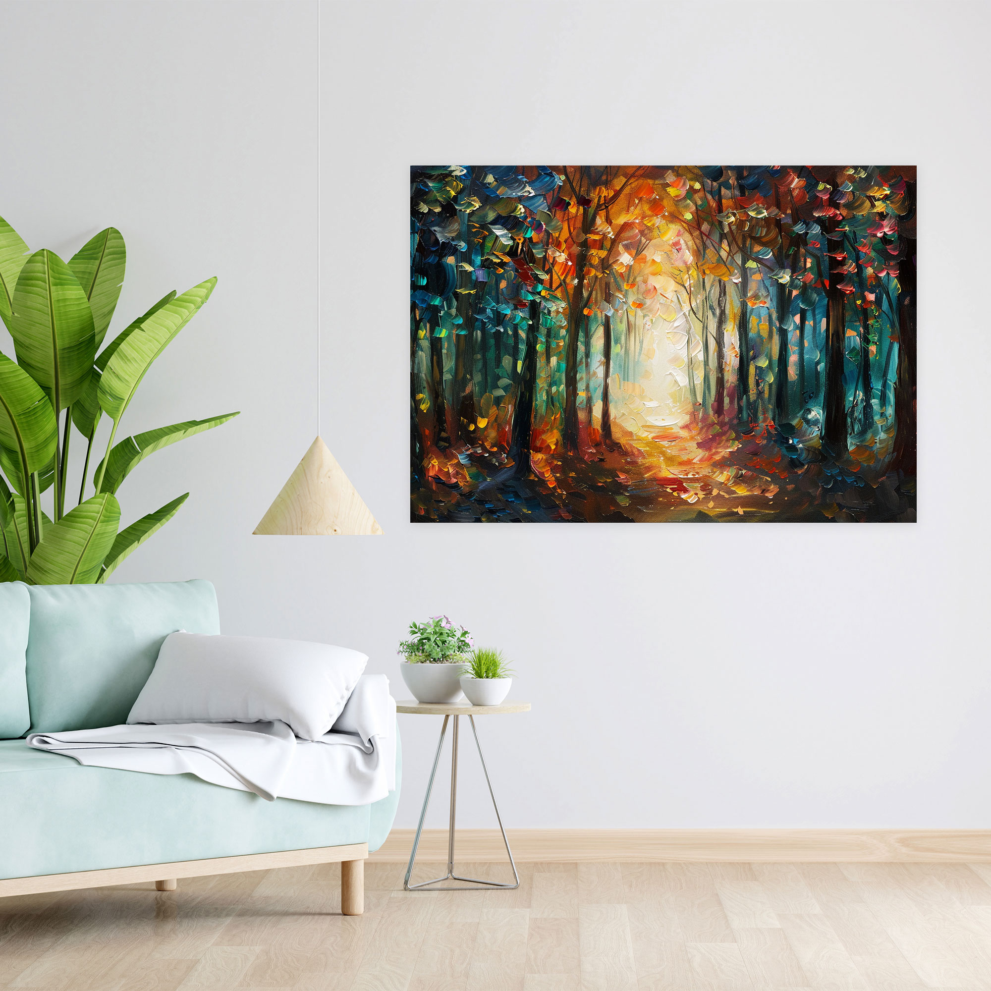 Büyülü Orman Leonid Afremov Kanvas Tablo - Leonid Afremov Duvar Dekorasyonu Duvar Sanatı Ev Dekorasyonu