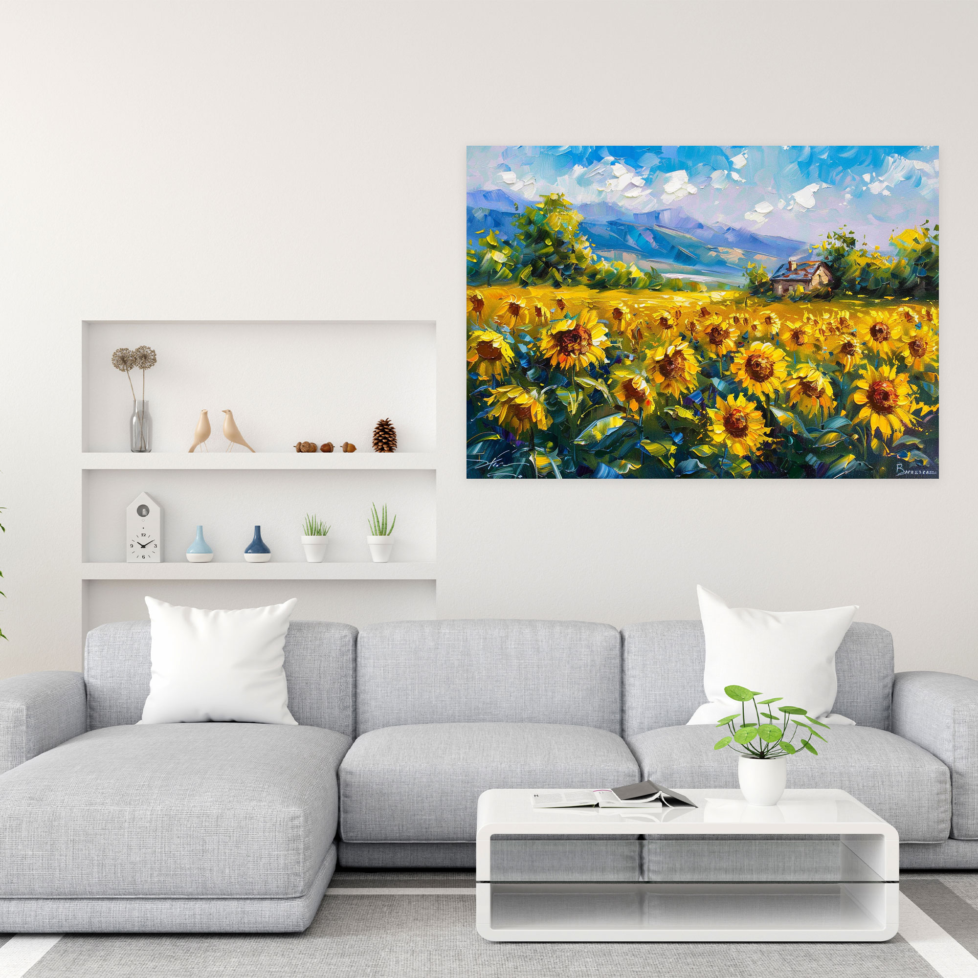 Sunflower Field Leonid Afremov Wall Art - Leonid Afremov, Canvas Wall Art, Home Decoration, Wall Art