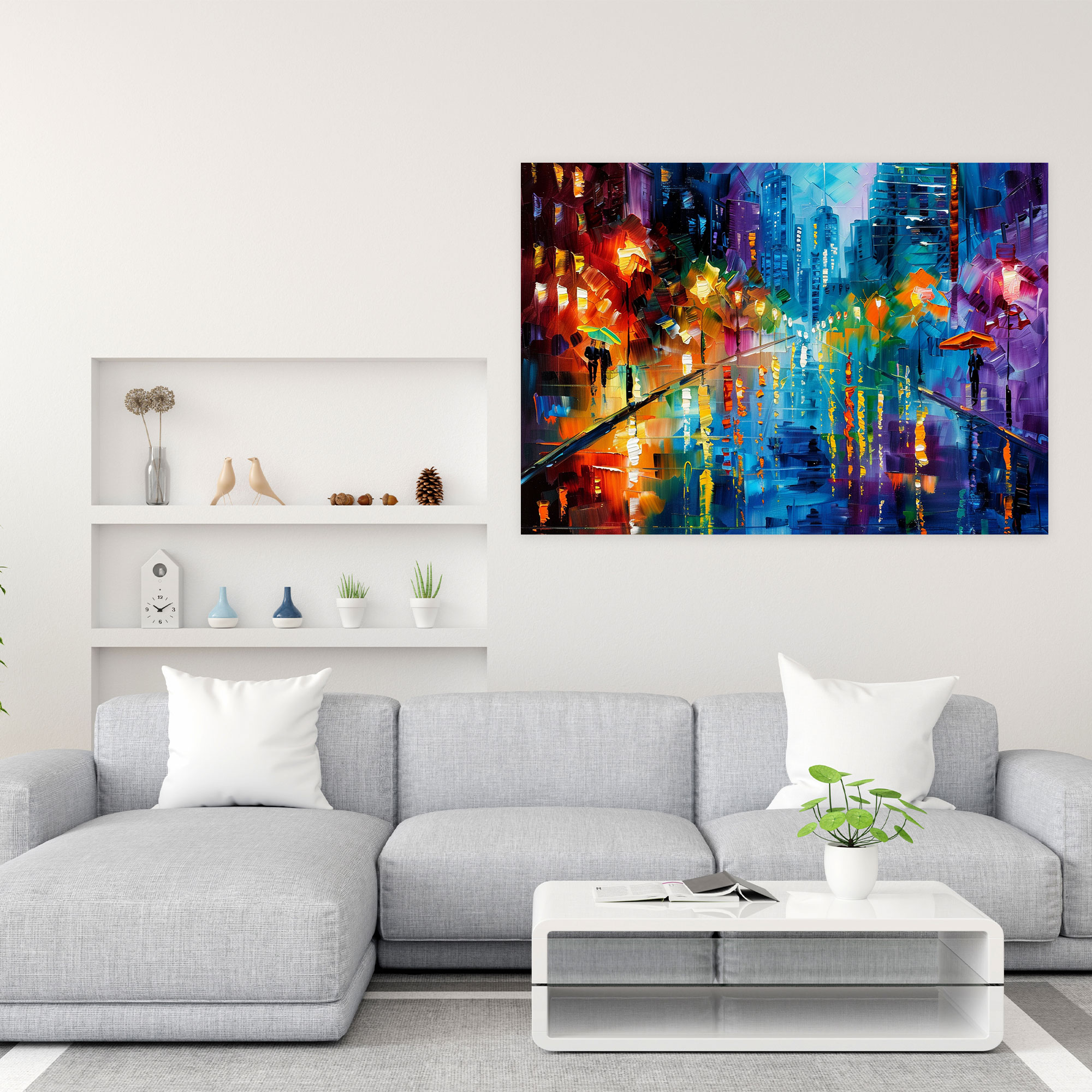 Leonid Afremov Canvas Print - Abstract Cityscape Wall Art - Leonid Afremov, Leonid Afremov, Canvas Print, Home Decoration
