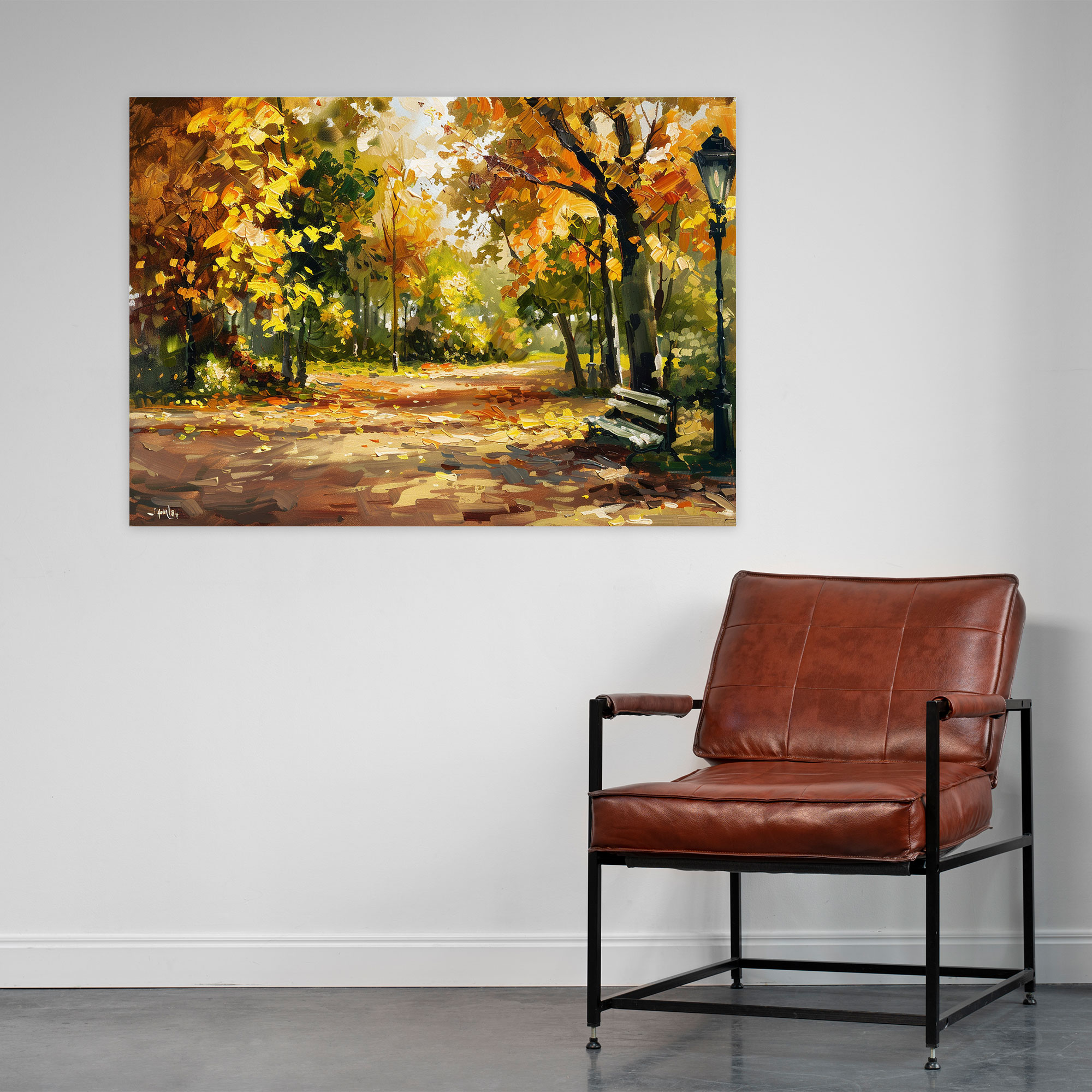 Leonid Afremov Wall Art - Tranquil Park Autumn Canvas Print - Leonid Afremov, Canvas Wall Art, Wall Decoration, Wall Art