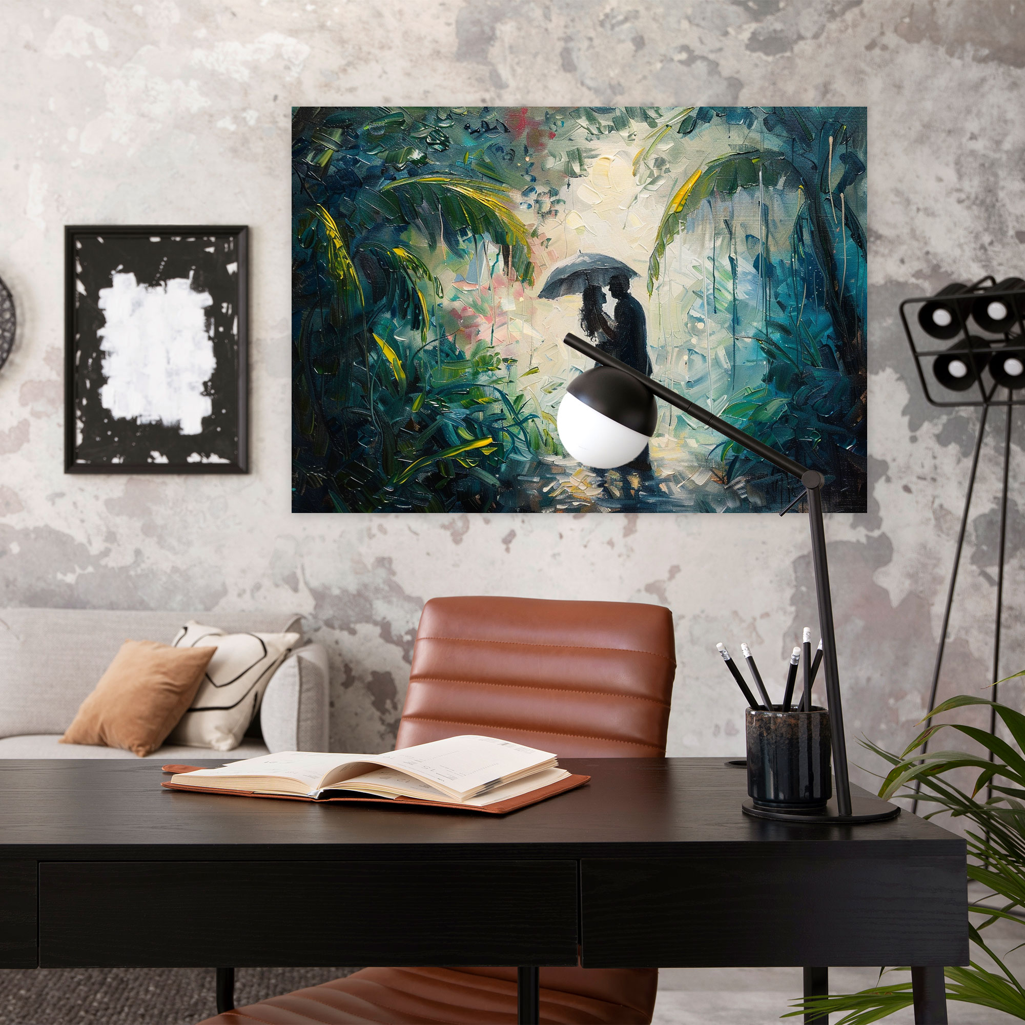 Leonid Afremov Canvas Print - Romantic Couple Rainforest Wall Decoration - Leonid Afremov, Canvas Print, Wall Art, Wall Decoration