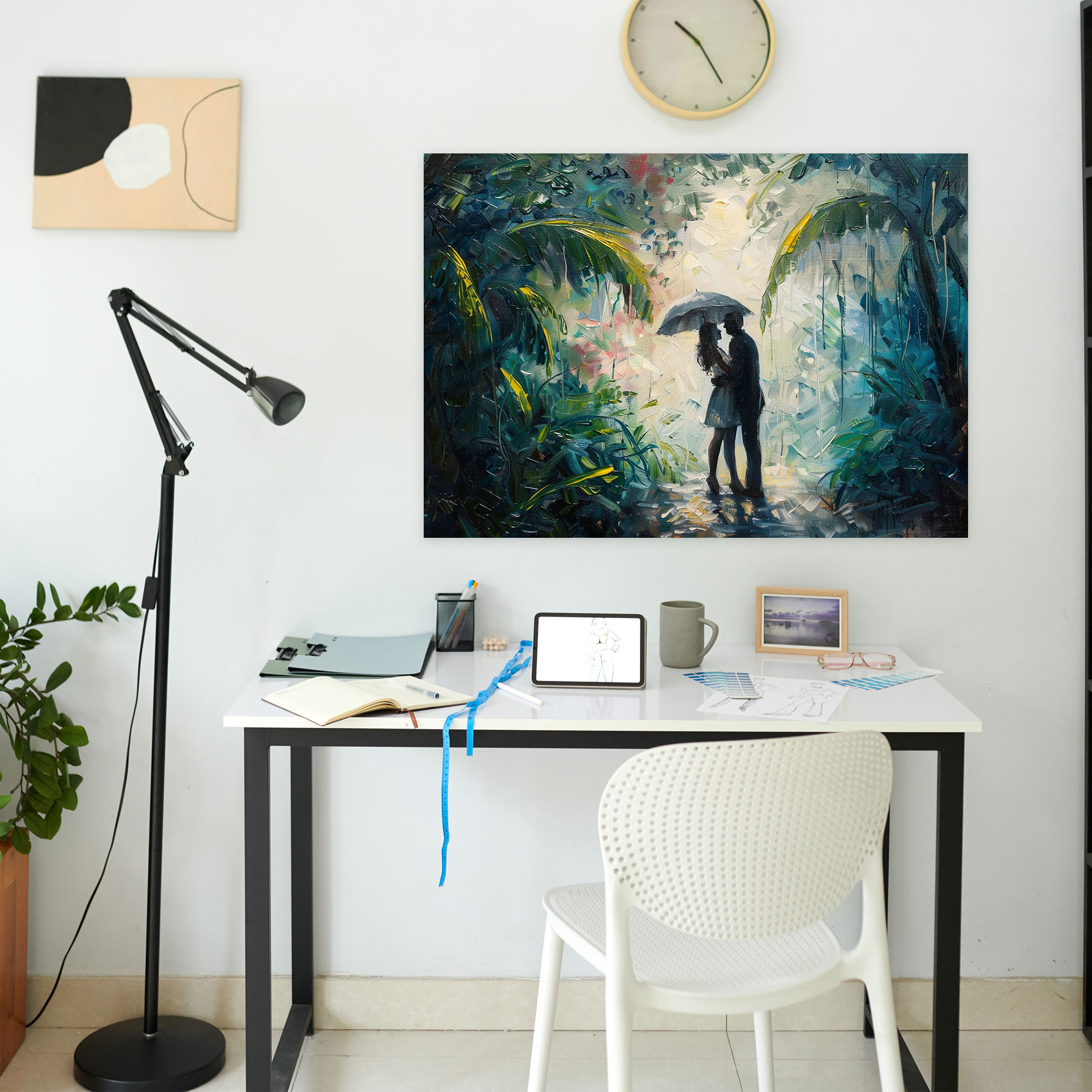 Leonid Afremov Canvas Print - Romantic Couple Rainforest Wall Decoration - Leonid Afremov, Canvas Print, Wall Art, Wall Decoration