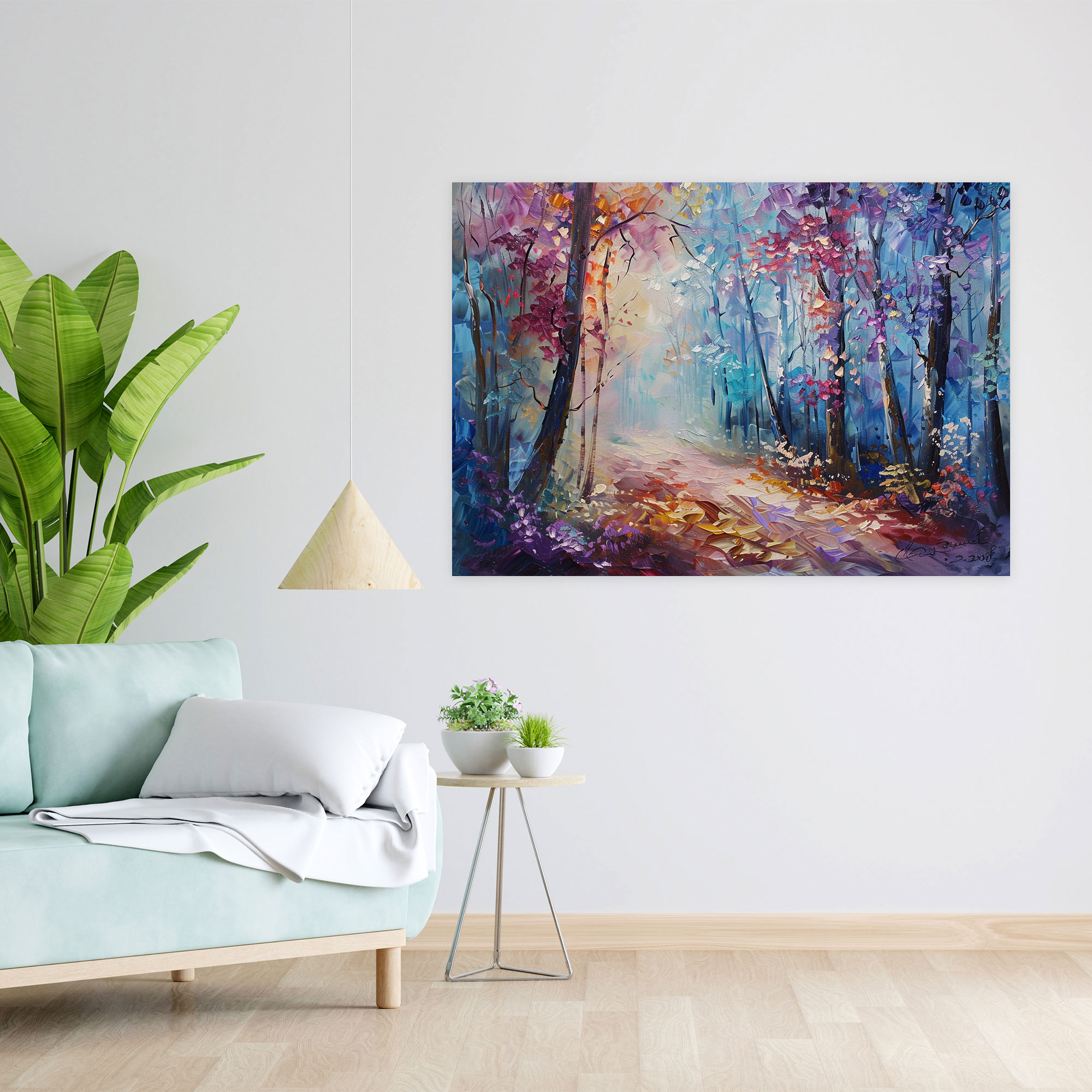 Leonid Afremov Canvas Print - Dreamy Forest Pastel Wall Decoration - Leonid Afremov, Home Decoration, Canvas, Leonid Afremov