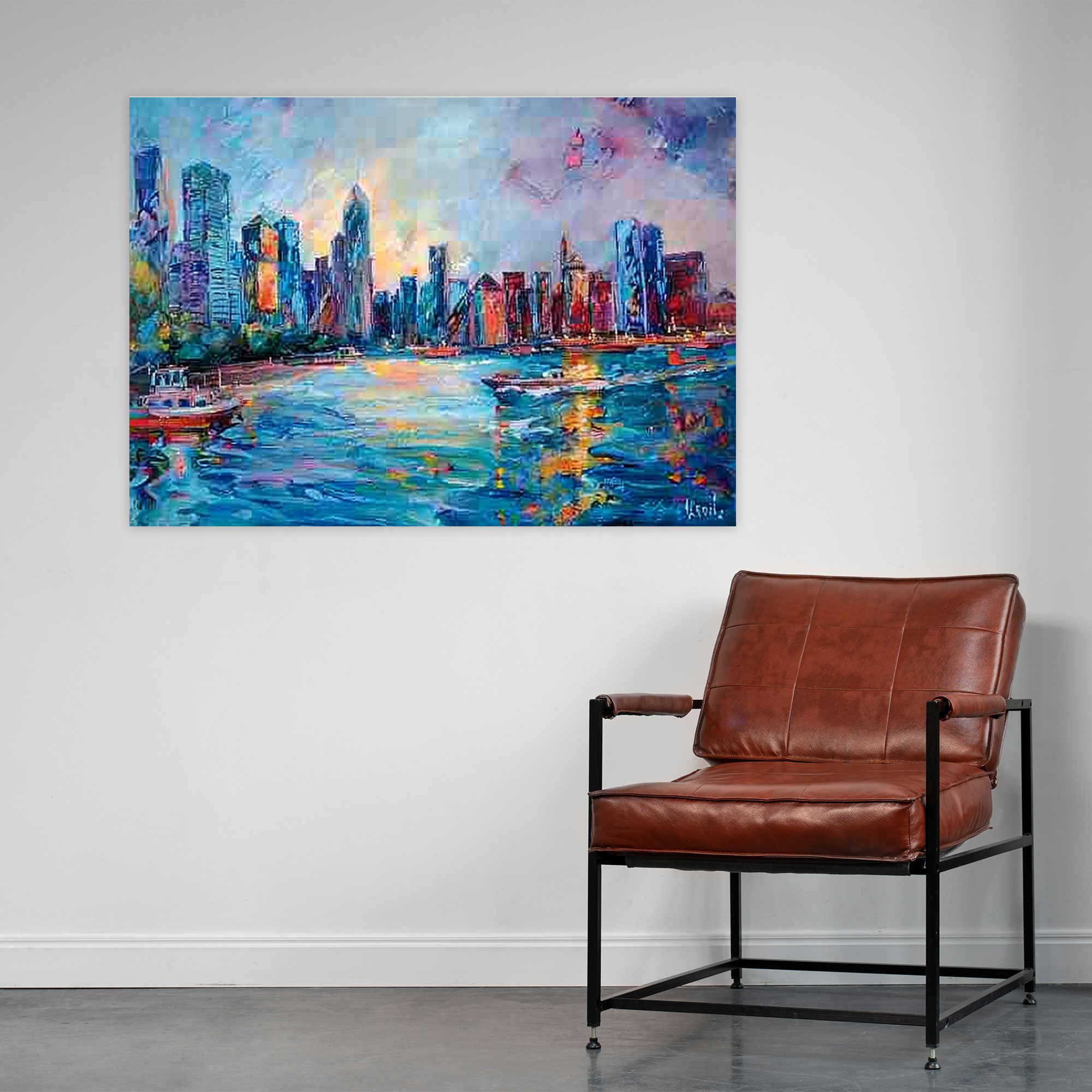 Leonid Afremov Wall Art - Energetic Cityscape Canvas Print - Leonid Afremov, Canvas Wall Art, Wall Art, Wall Decoration