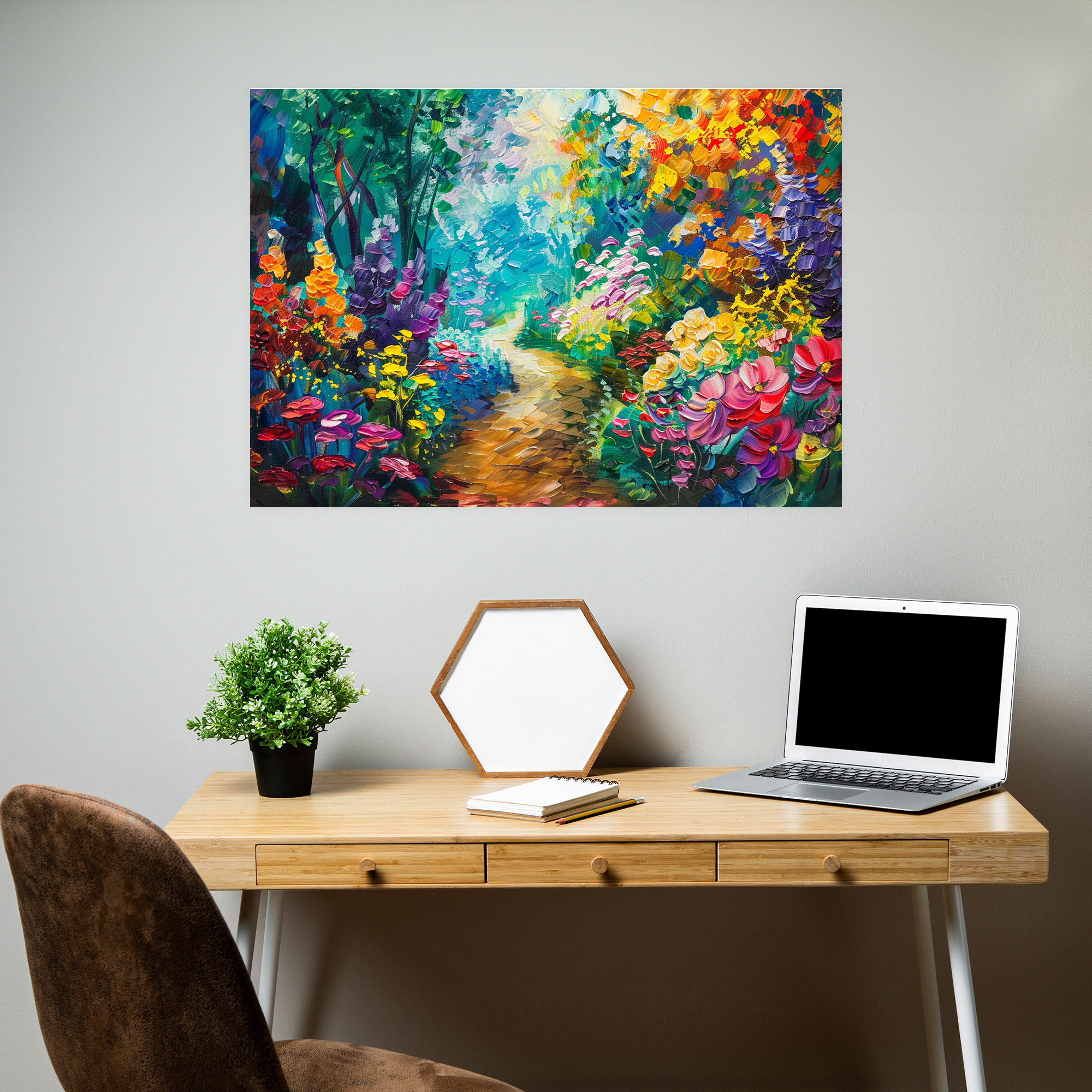 Leonid Afremov Canvas Print - Whimsical Garden Rainbow Wall Art - Leonid Afremov, Canvas Wall Art, Canvas Print, Home Decoration