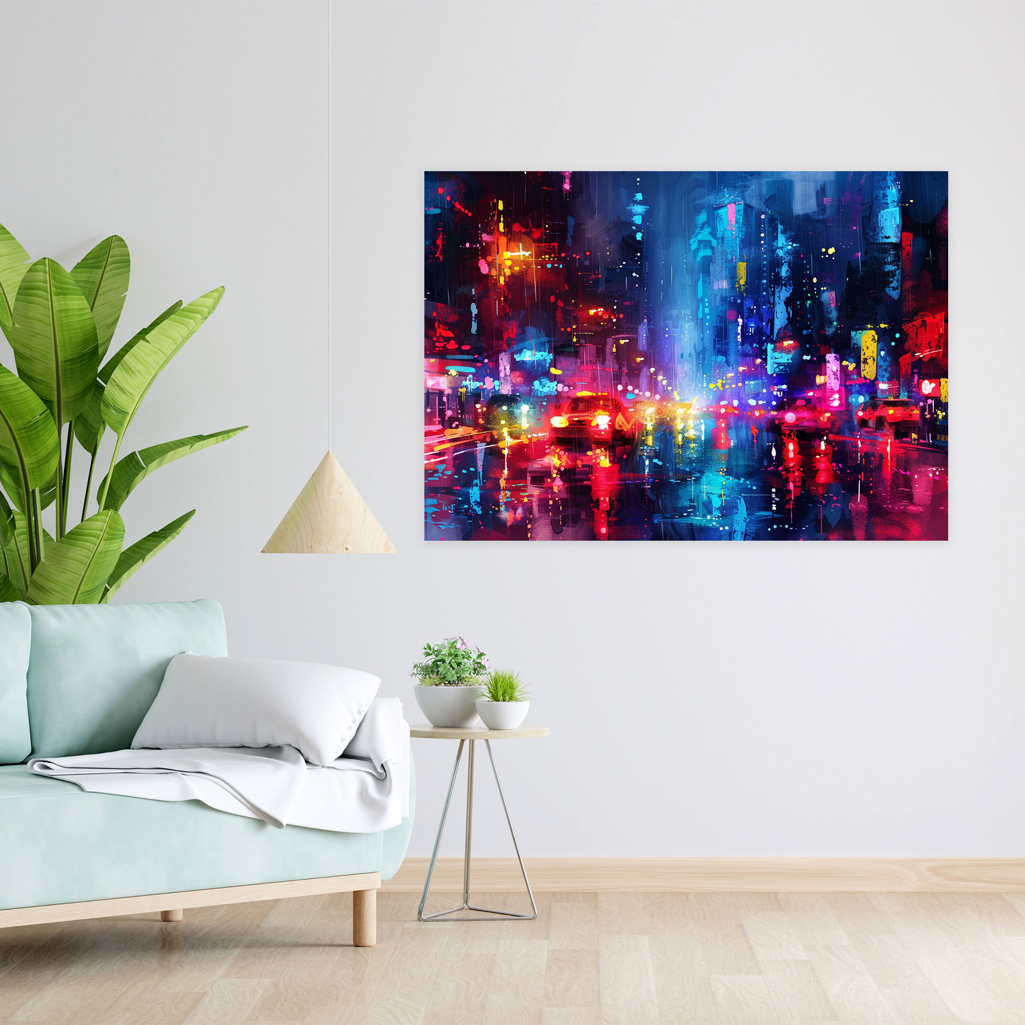 Leonid Afremov Canvas Print - Whimsical Cityscape Neon Wall Art - Leonid Afremov, Home Decoration, Canvas Wall Art, Canvas Print
